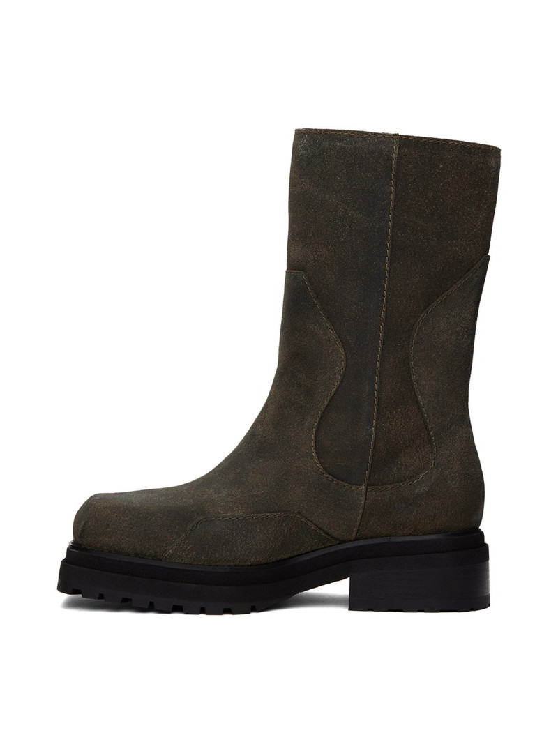 Brown Stacked Boots 3