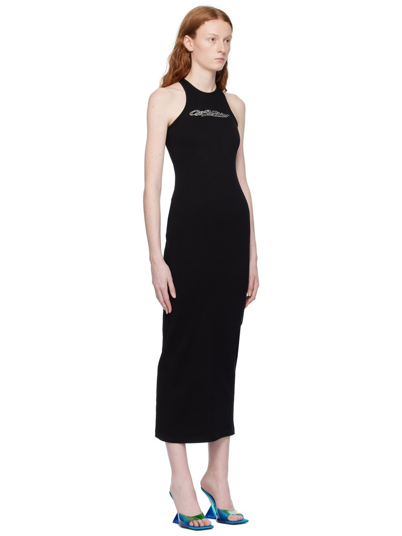 Black Bling Baseball Midi Dress 2