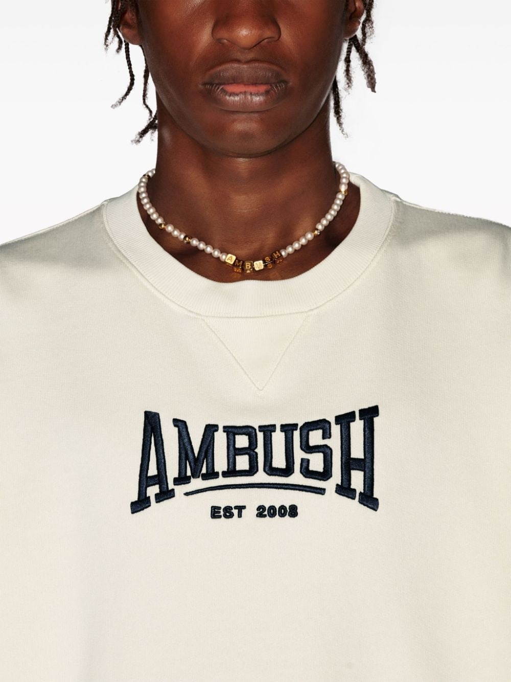 logo-embroidered organic-cotton sweatshirt - 6