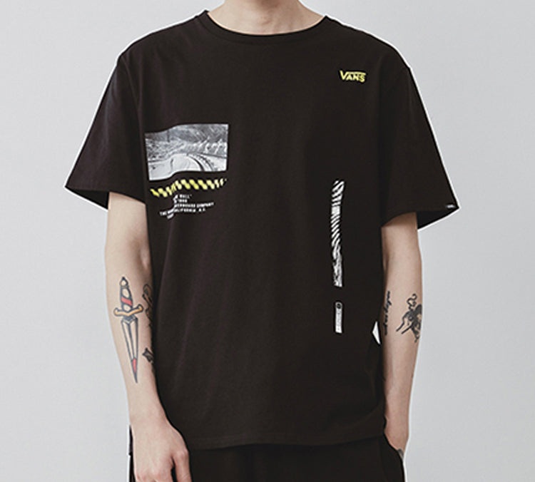 Vans Unisex Logo Printing Round-Neck Black VN0A4P58BLK - 3