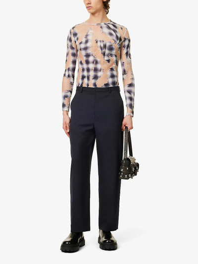 Acne Studios Straight-leg mid-rise woven trousers outlook