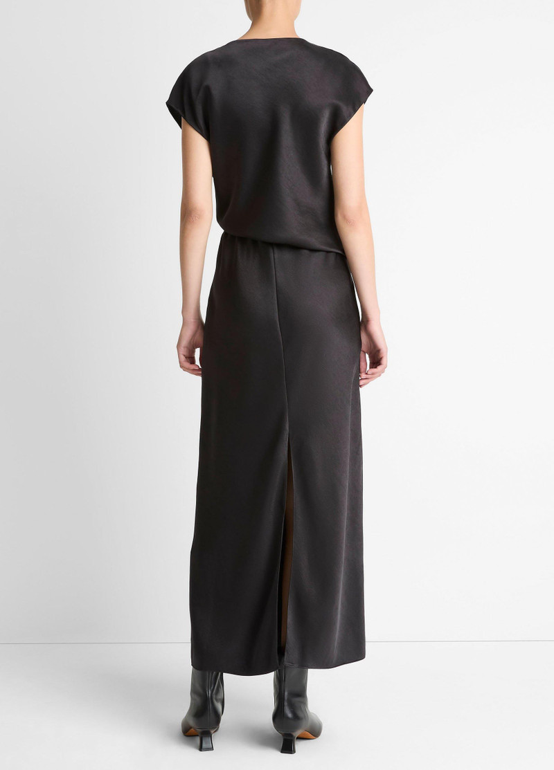 Vince Draped Satin Cowl-Neck Dress outlook