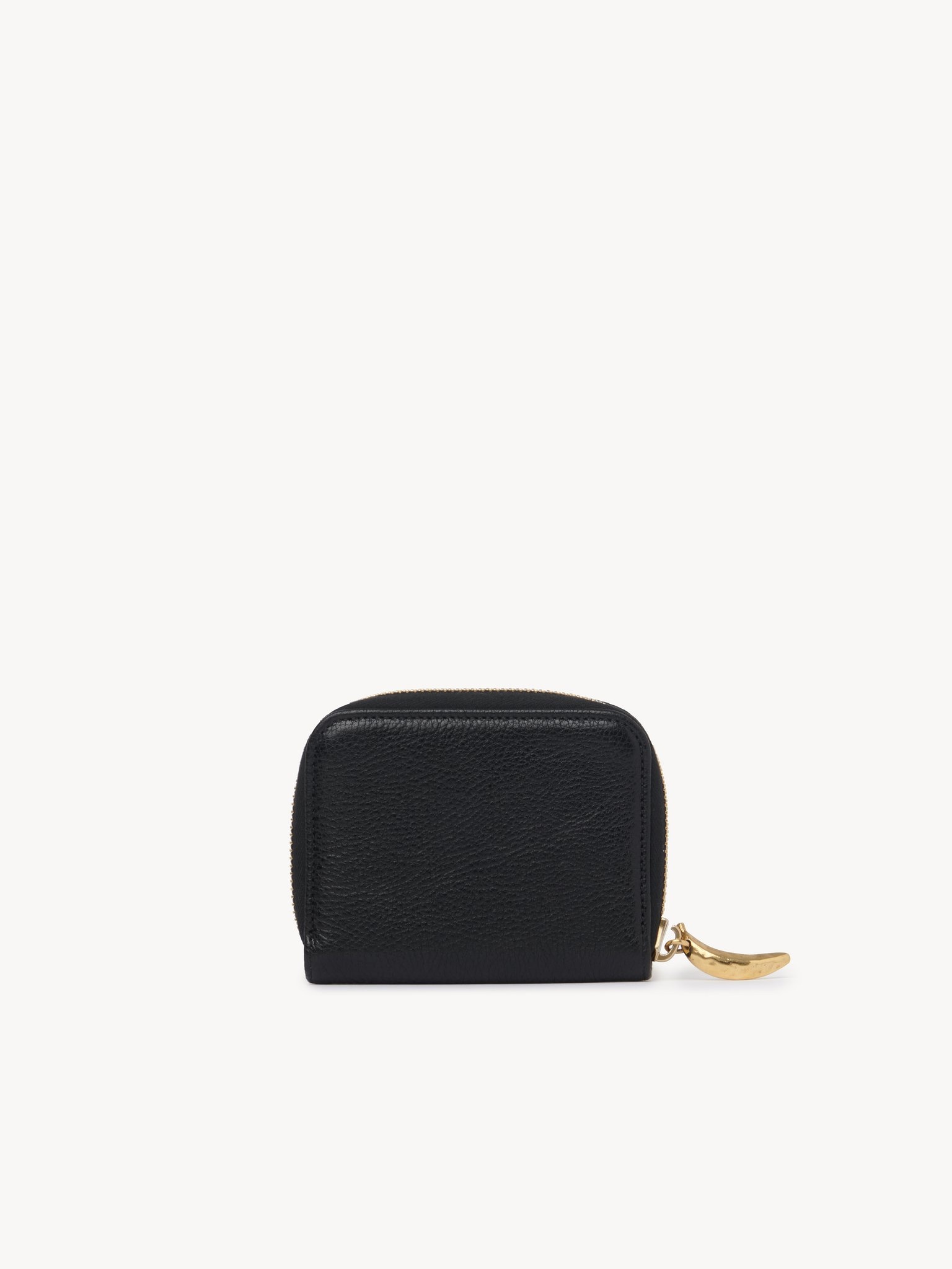 BANANA ZIPPED COIN PURSE IN GRAINED LEATHER - 4