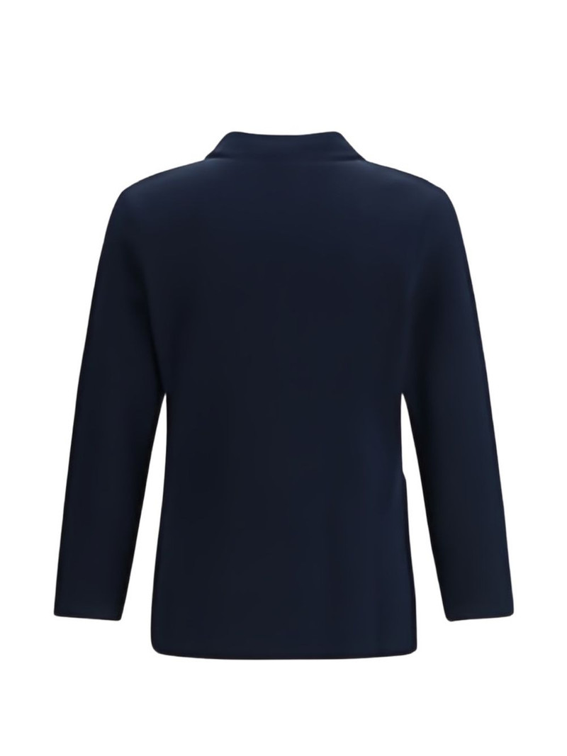 LARDINI double-breasted knitted blazer outlook