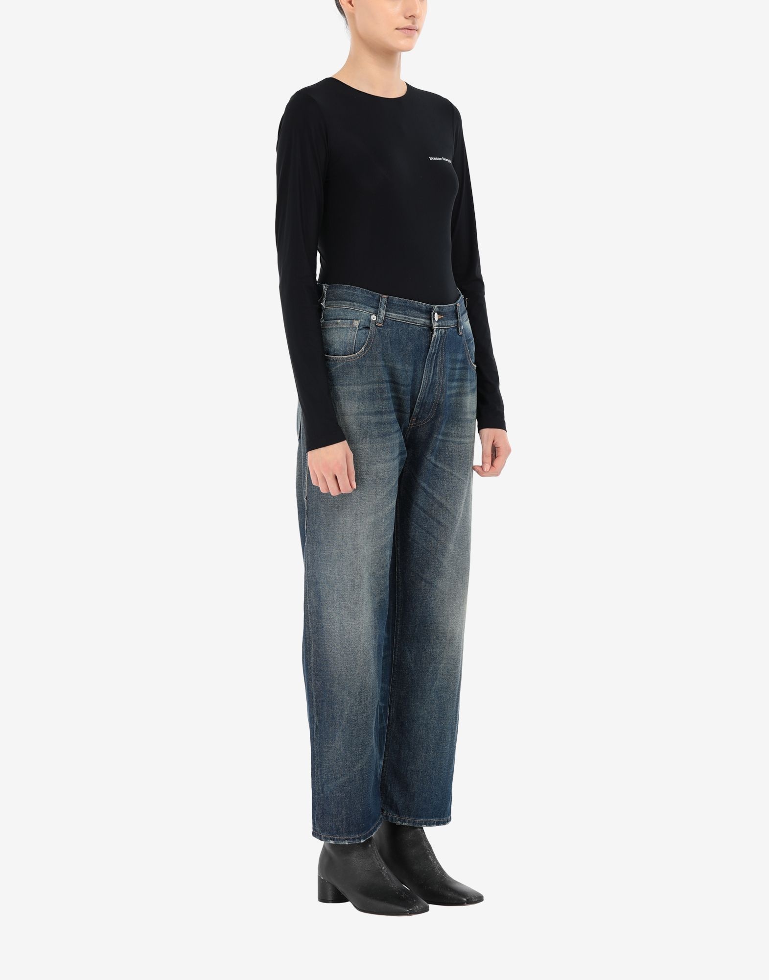 High-waist curved jeans - 3