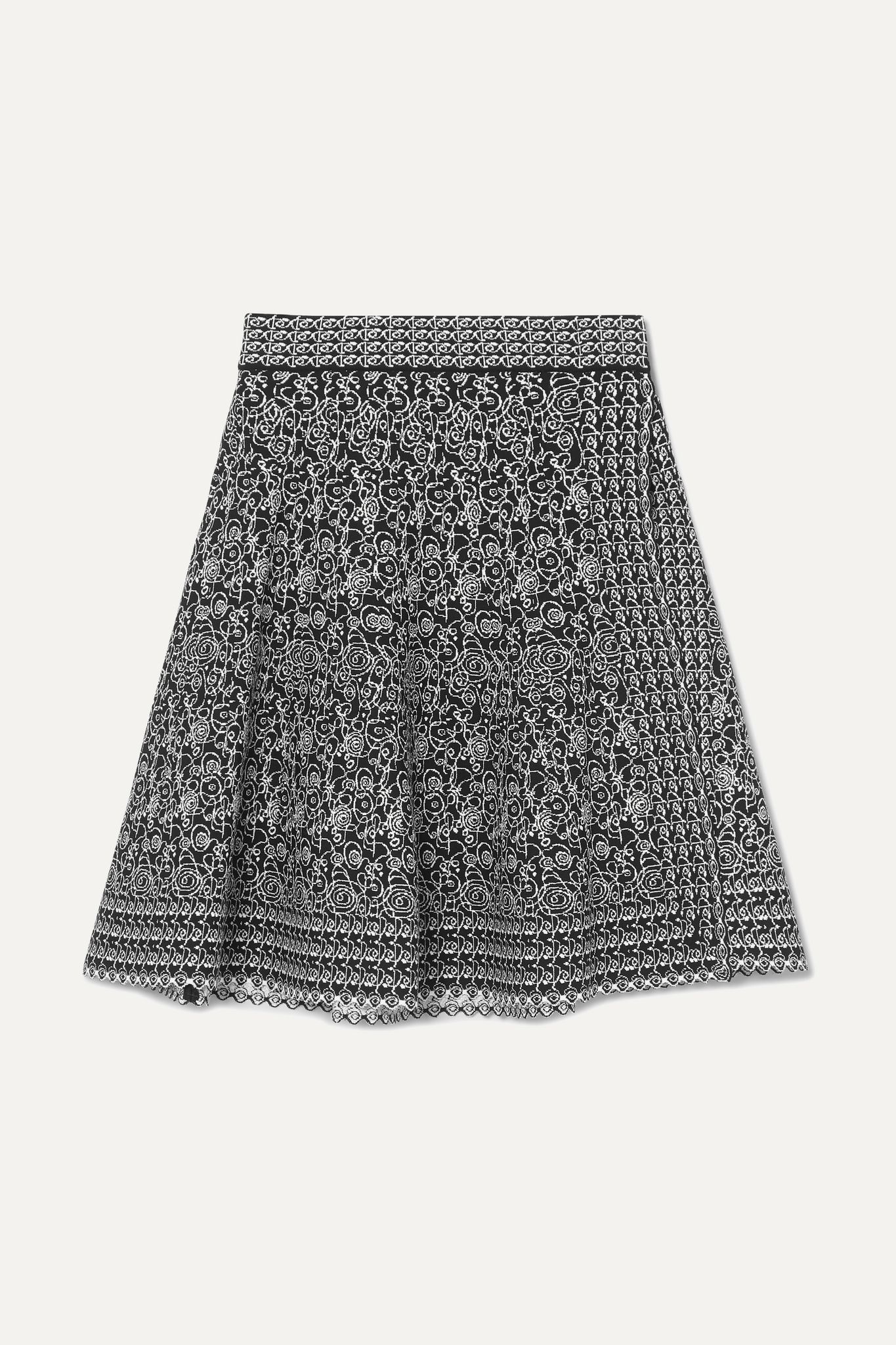 Jacquard-knit wrap mini skirt - 1