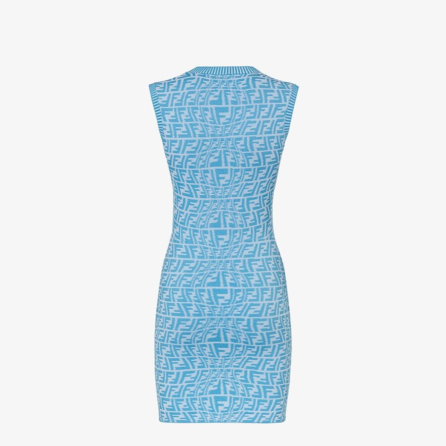 Light blue viscose dress - 2