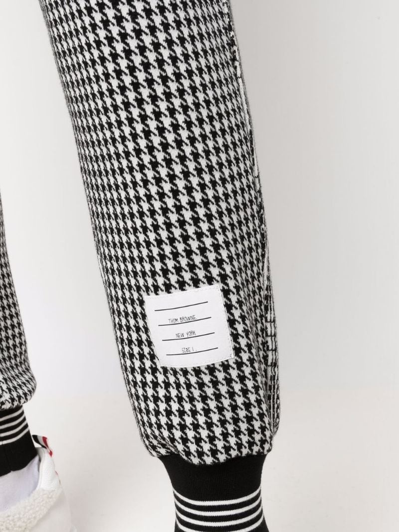 houndstooth print track pants - 5