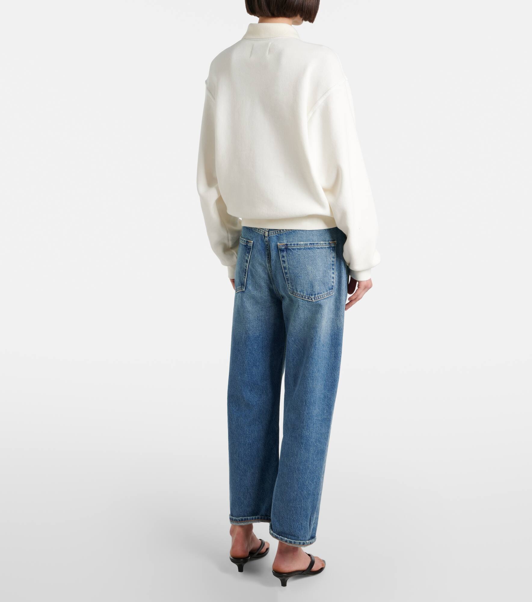Remi cotton-blend fleece polo sweatshirt - 3