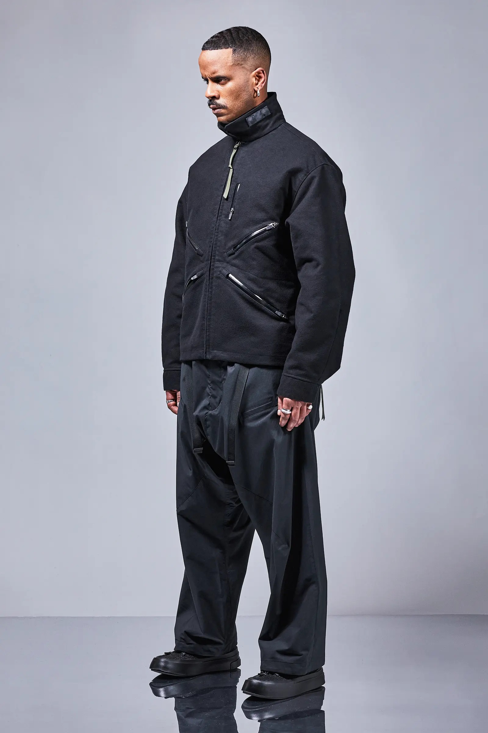 J121-KI Cotton Moleskin Jacket Black - 32