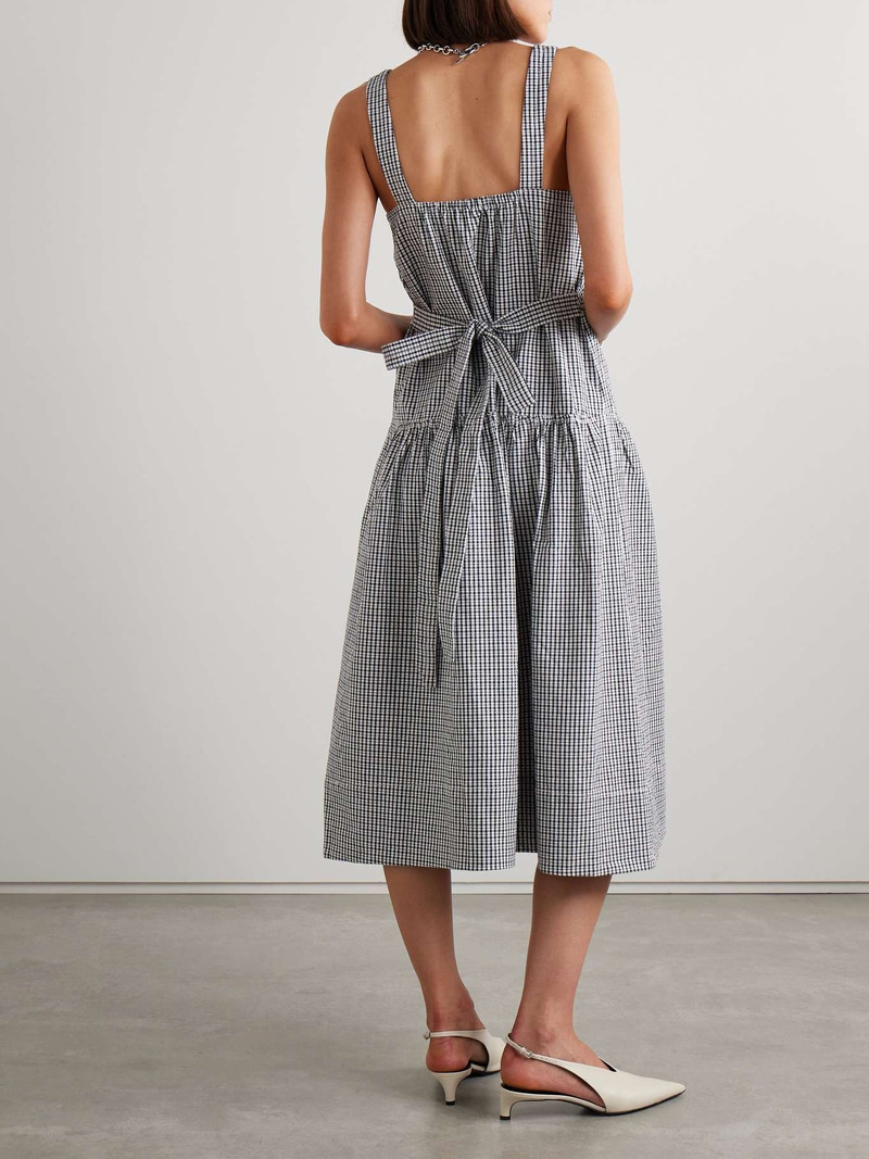 Sasha ruffled gingham cotton and linen-blend midi dress 5