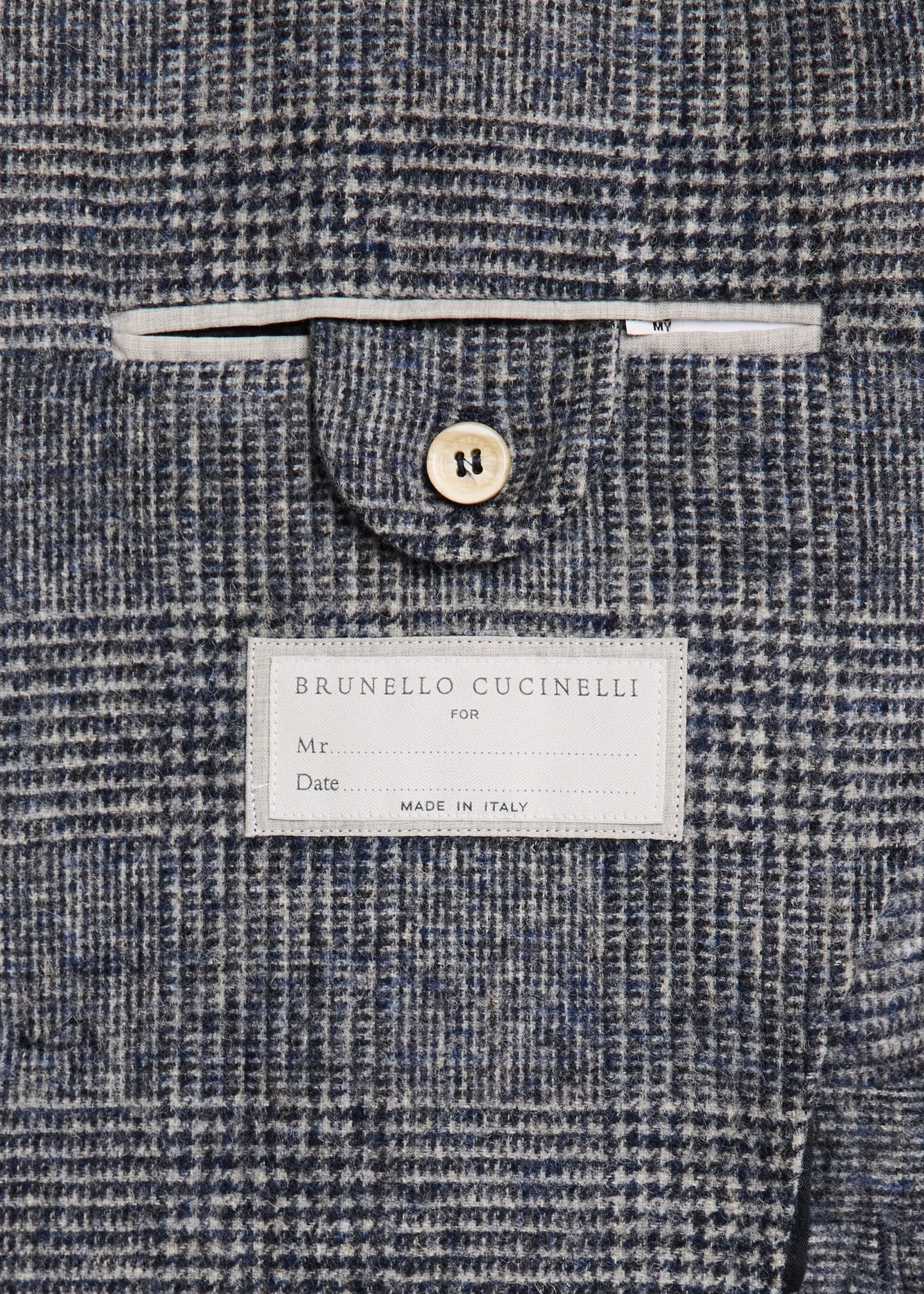 Men's Double-Breasted Plaid Suit - 6
