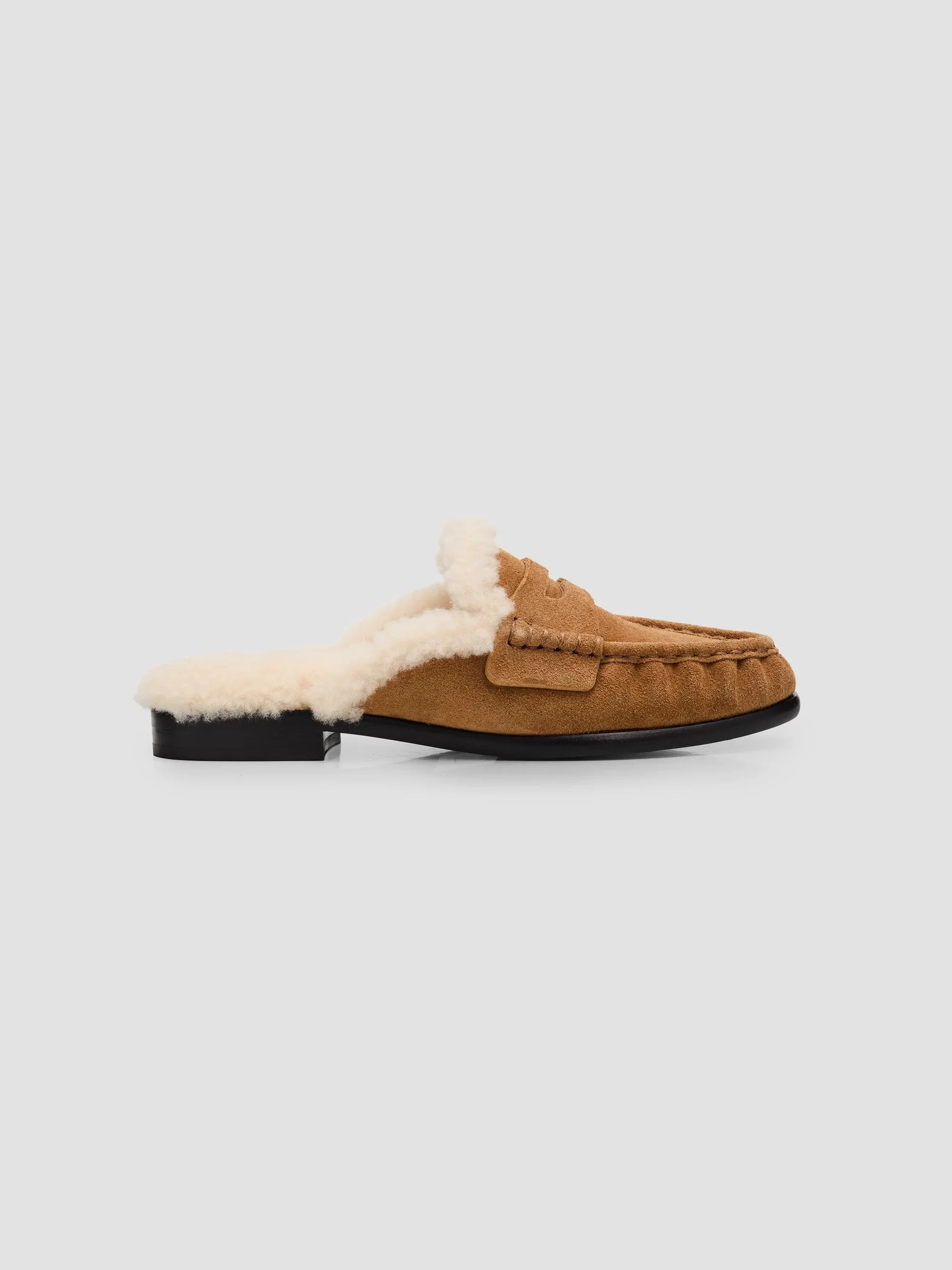 Women's Carter Shearling-Lined Suede Mules - Toffee Suede - 1