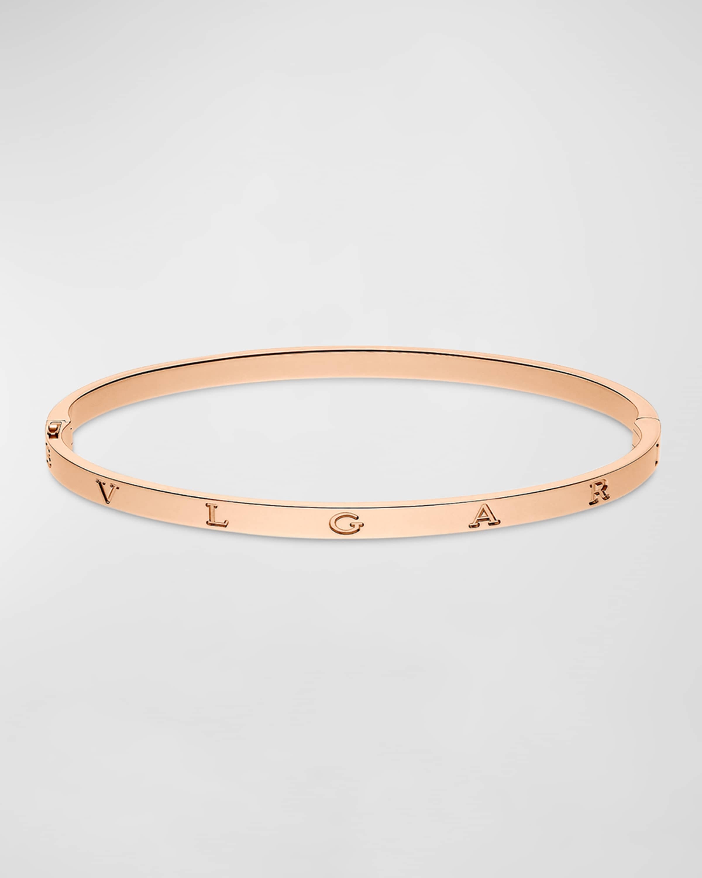 BVLGARI BVLGARI 18K Pink Gold Plain Bangle - 1