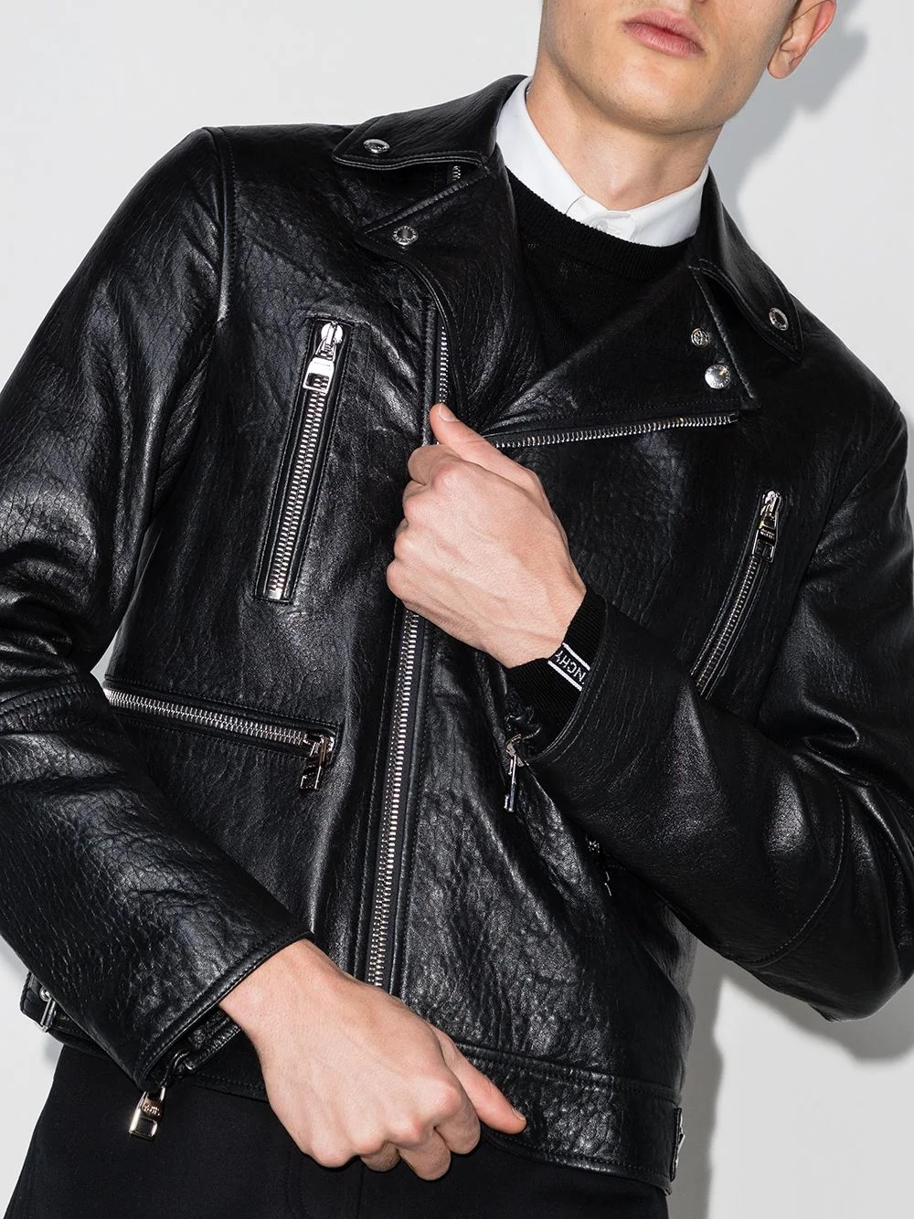 leather biker jacket - 2