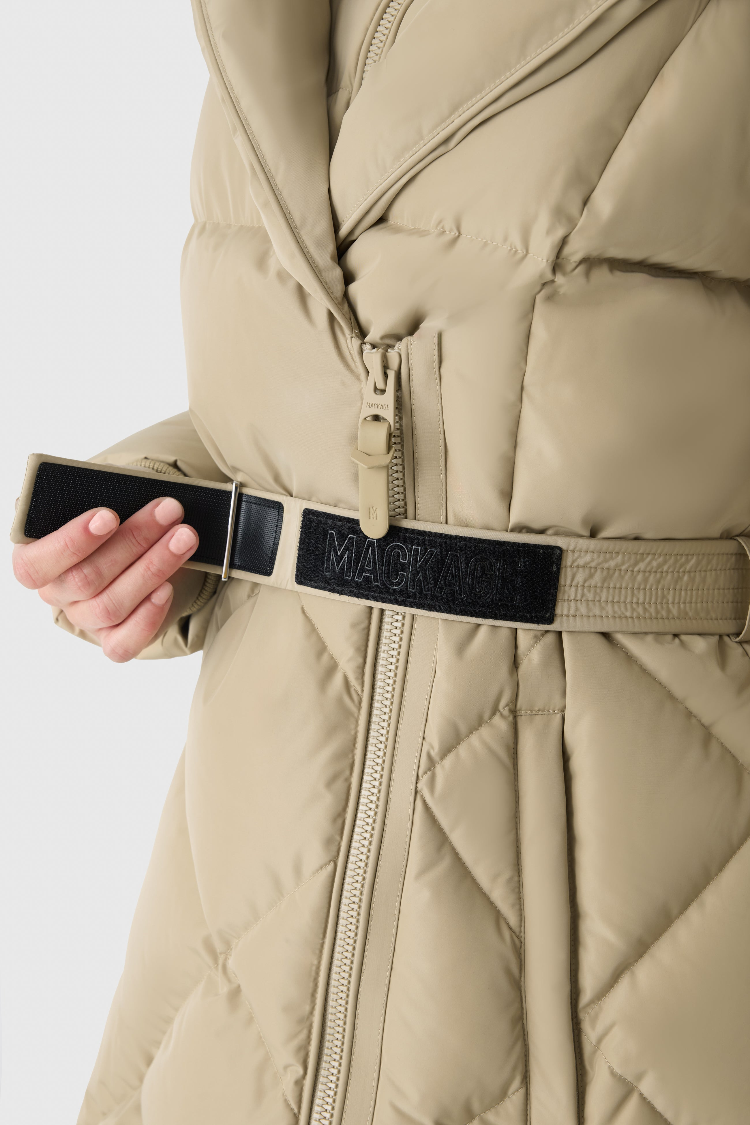 AYUMI 2-in-1 Long Down Coat with Bib - 5