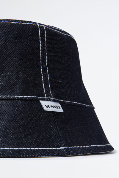 SUNNEI STRIPED DENIM REVERSIBLE BUCKET HAT outlook