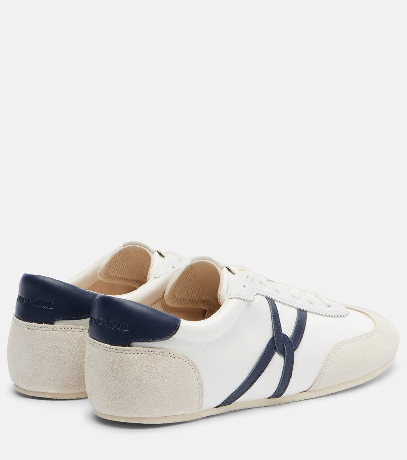 VERONICA BEARD Leather-trimmed canvas sneakers outlook