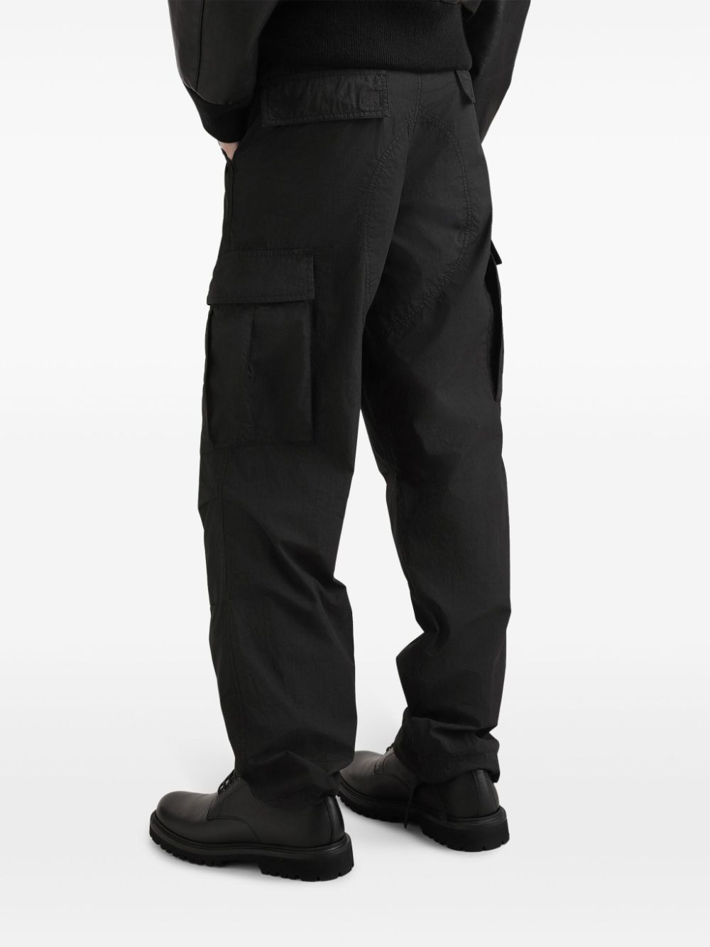 high-waisted cargo trousers - 4