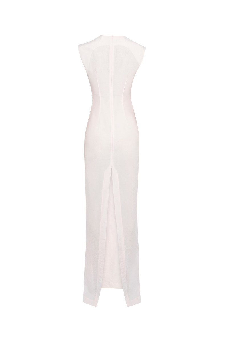BIB-FRONT MAXI DRESS PALE PINK 5