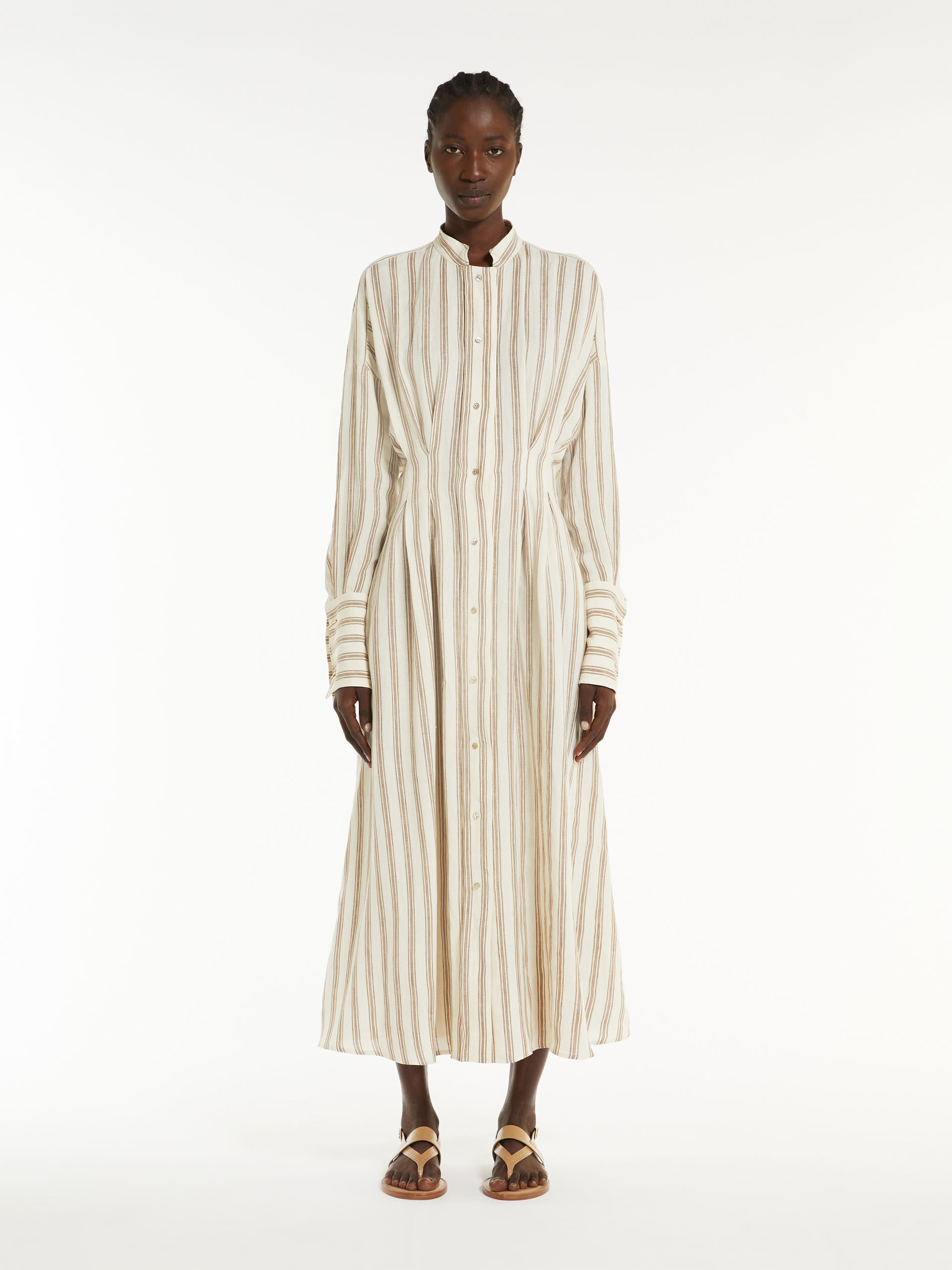 YOLE Striped linen long dress - 3
