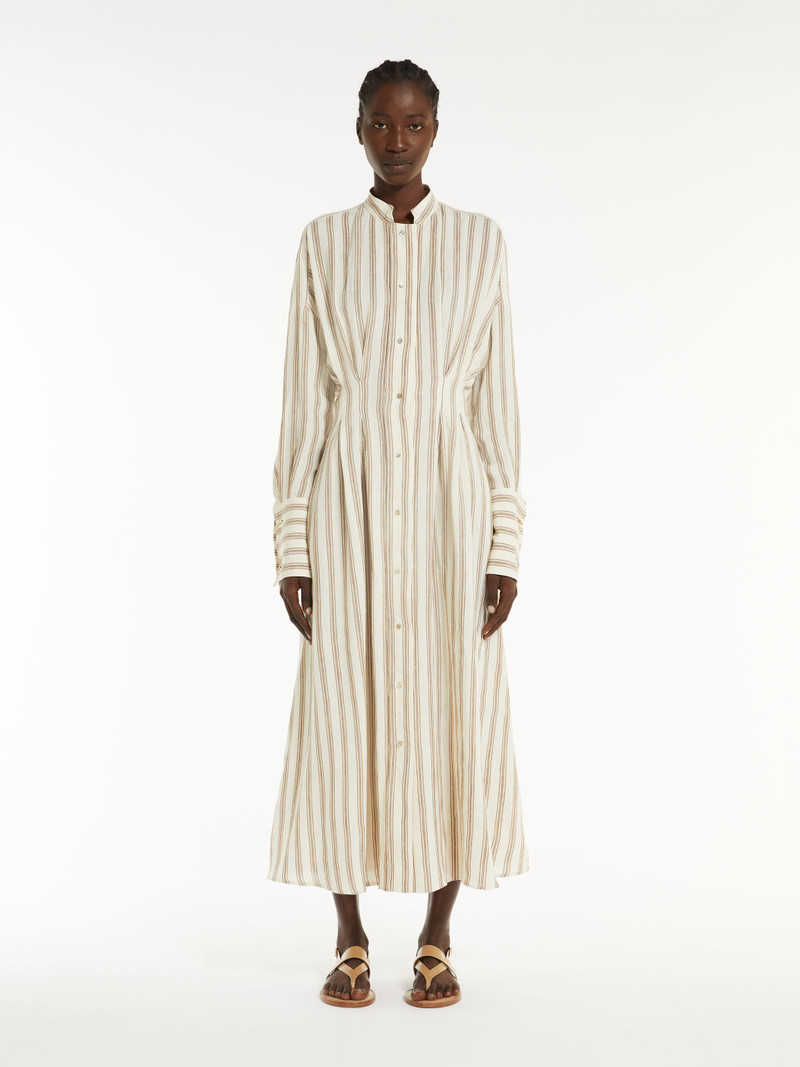 YOLE Striped linen long dress 3