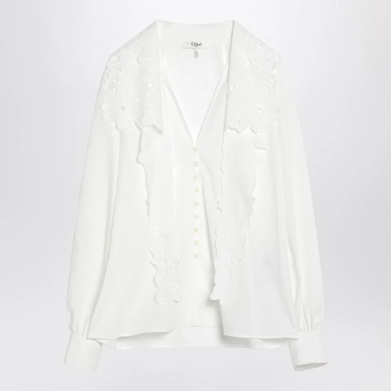 Chloé Shirt With Embroidered Bow Tie - 1
