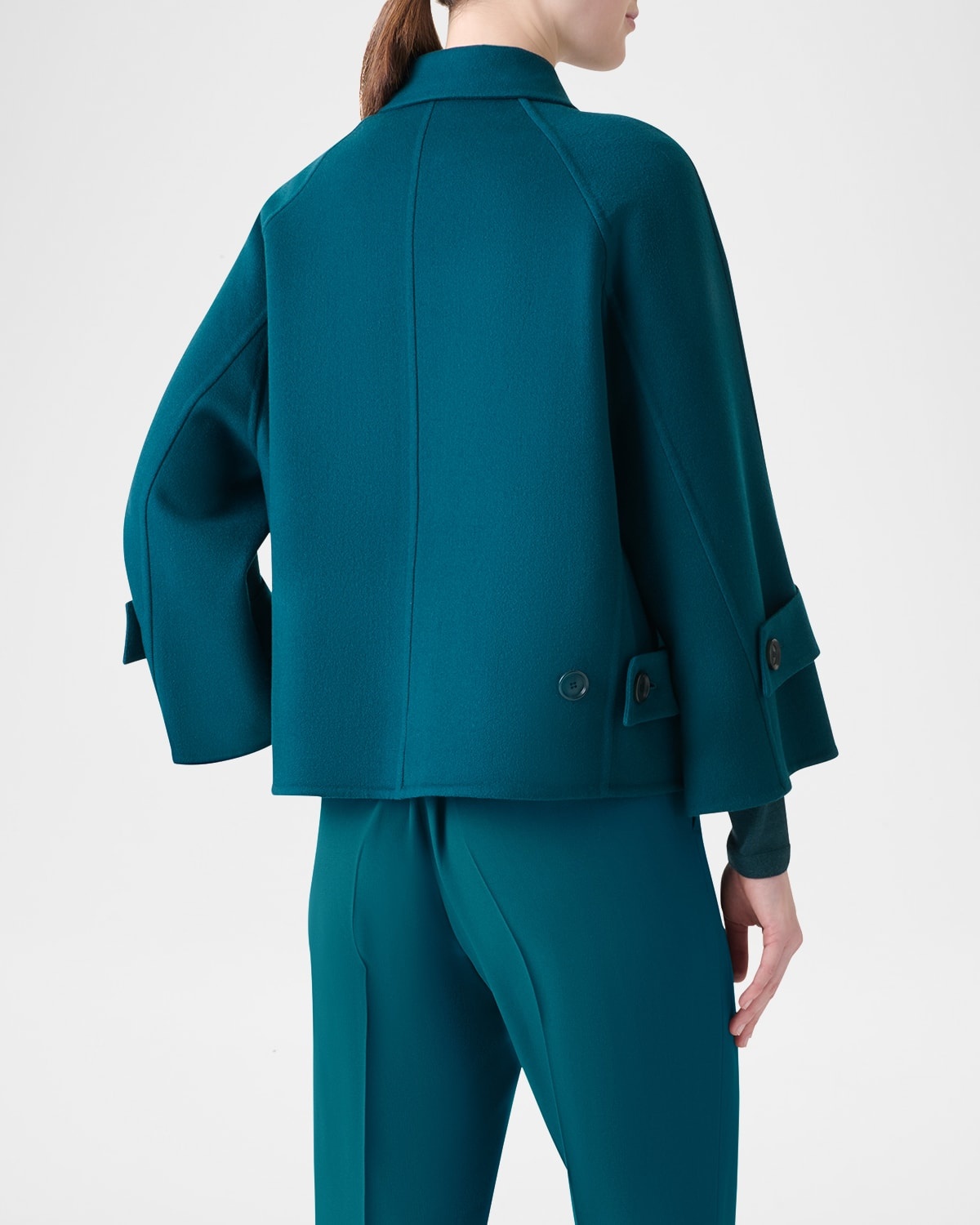 Alisa Cashmere Double-Face A-Line Jacket - 3