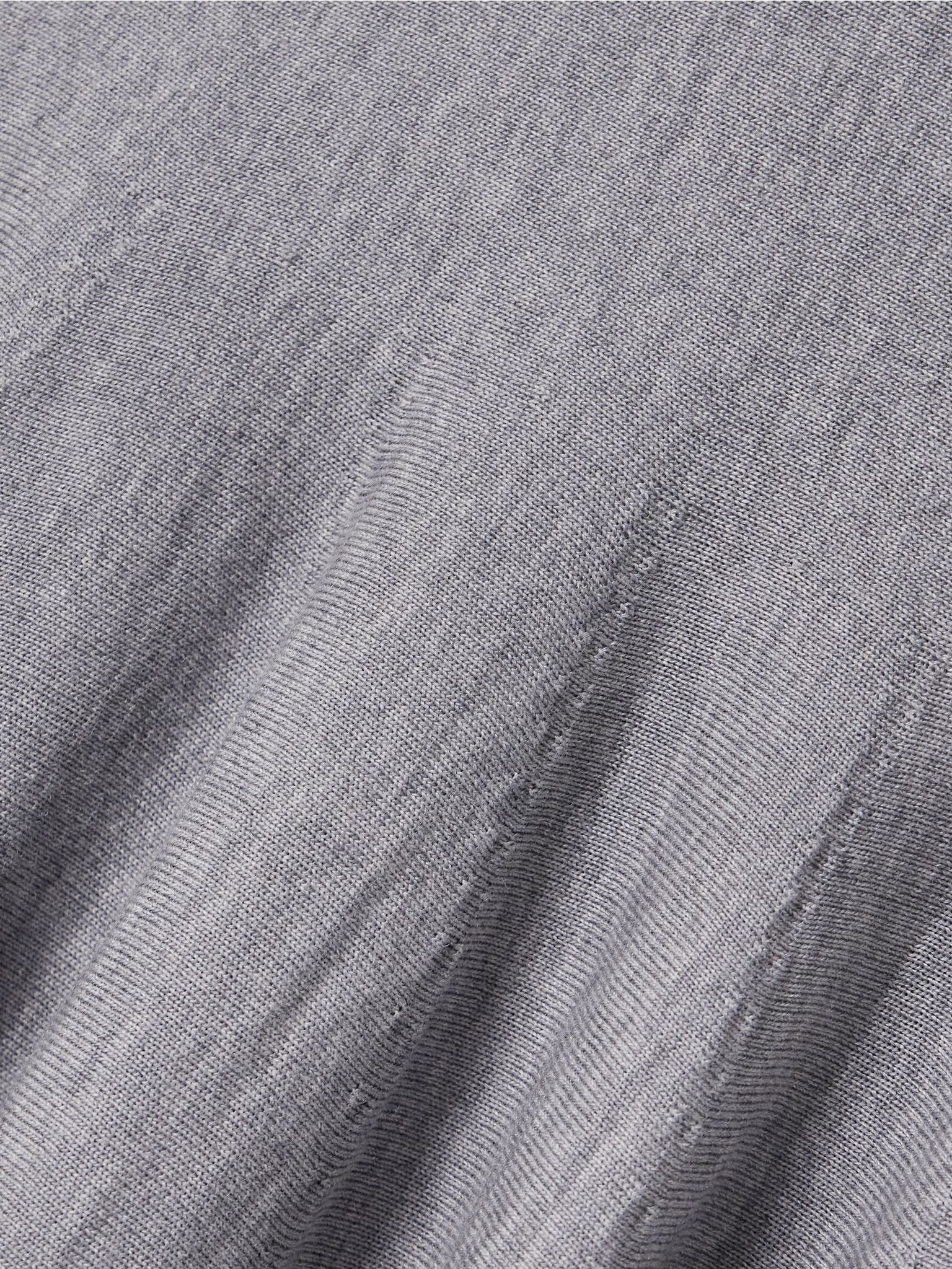 Jodie pleated wool midi dress Gray - 4