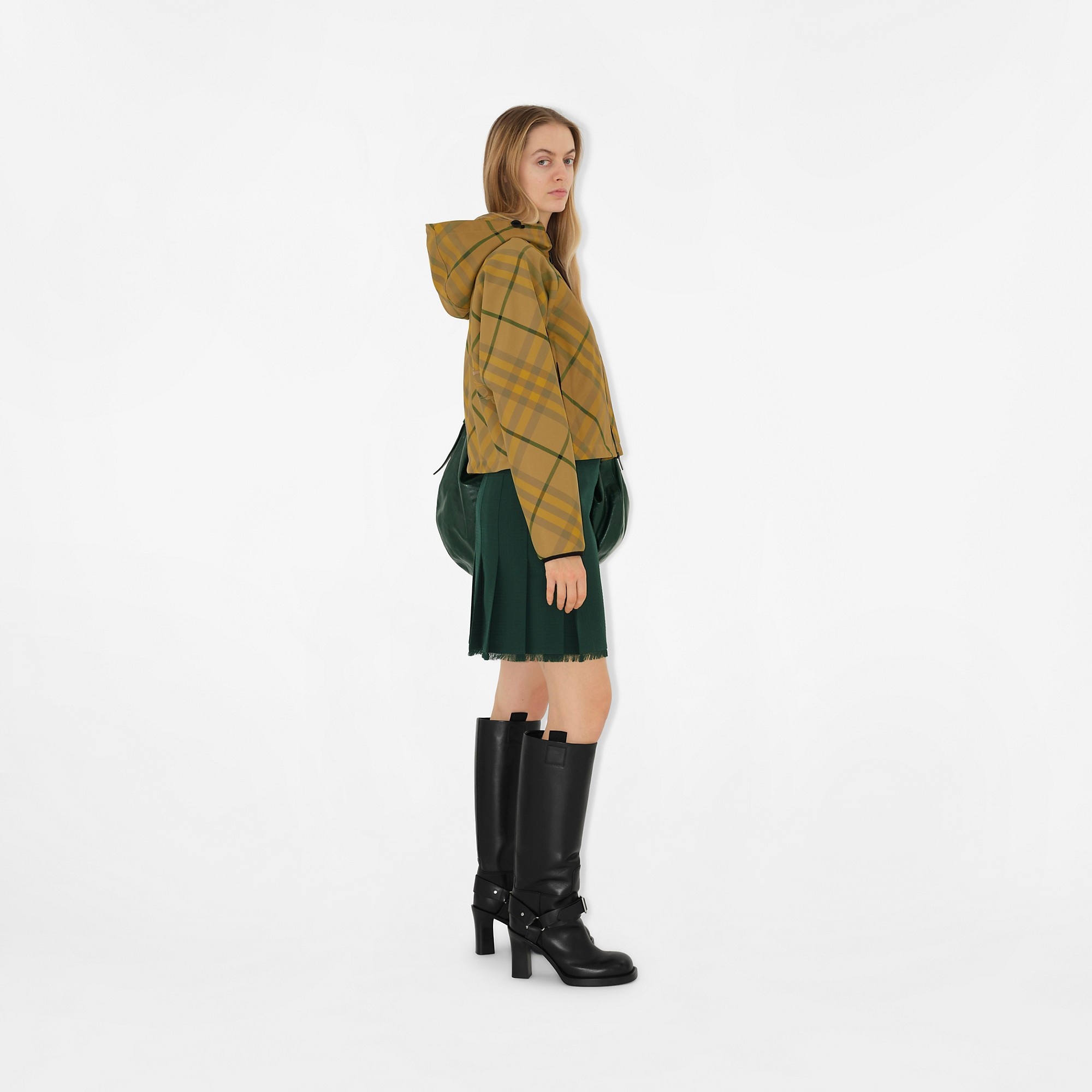 Cropped Check Lightweight Jacket - 3