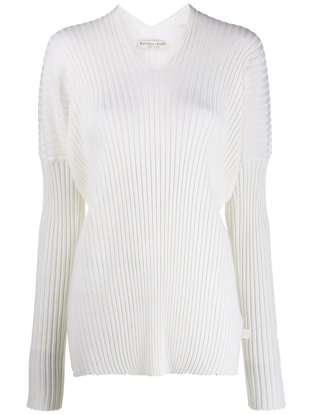 v-neck ribbed jumper - 1