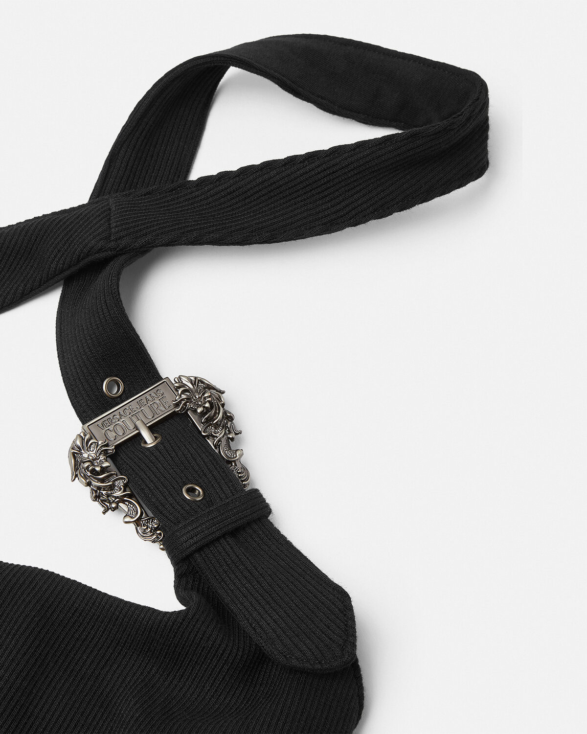 Baroque Buckle Ribbed Top - 2