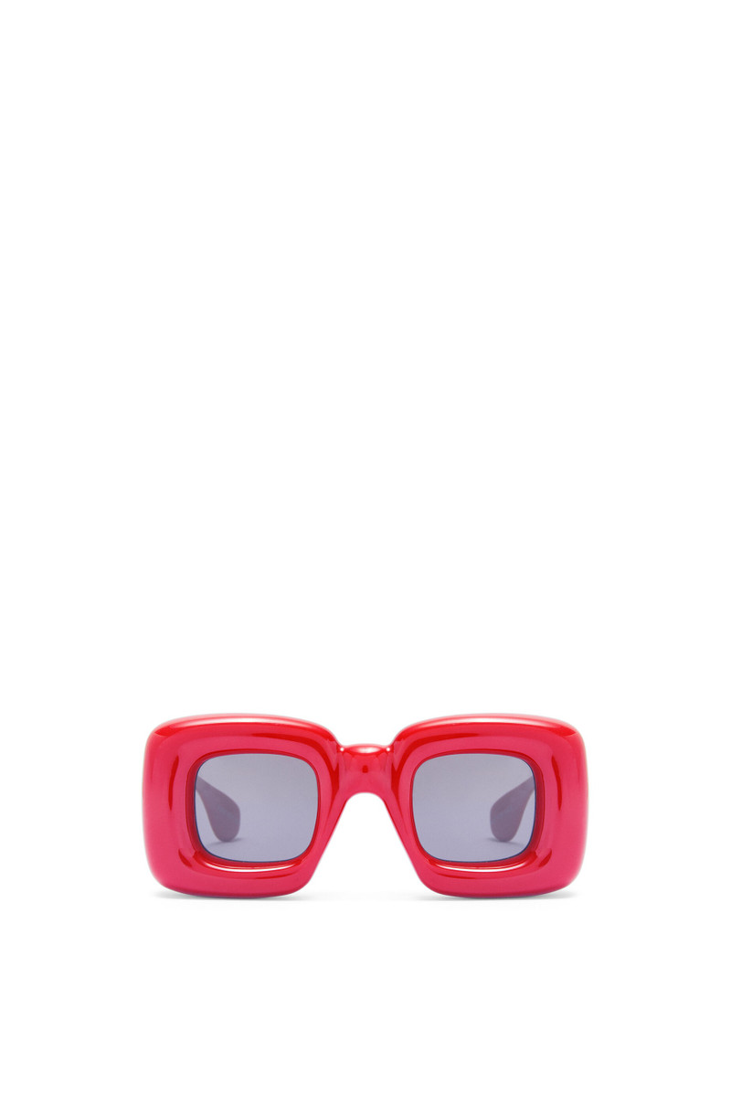 Inflated rectangular sunglasses in acetate - 1