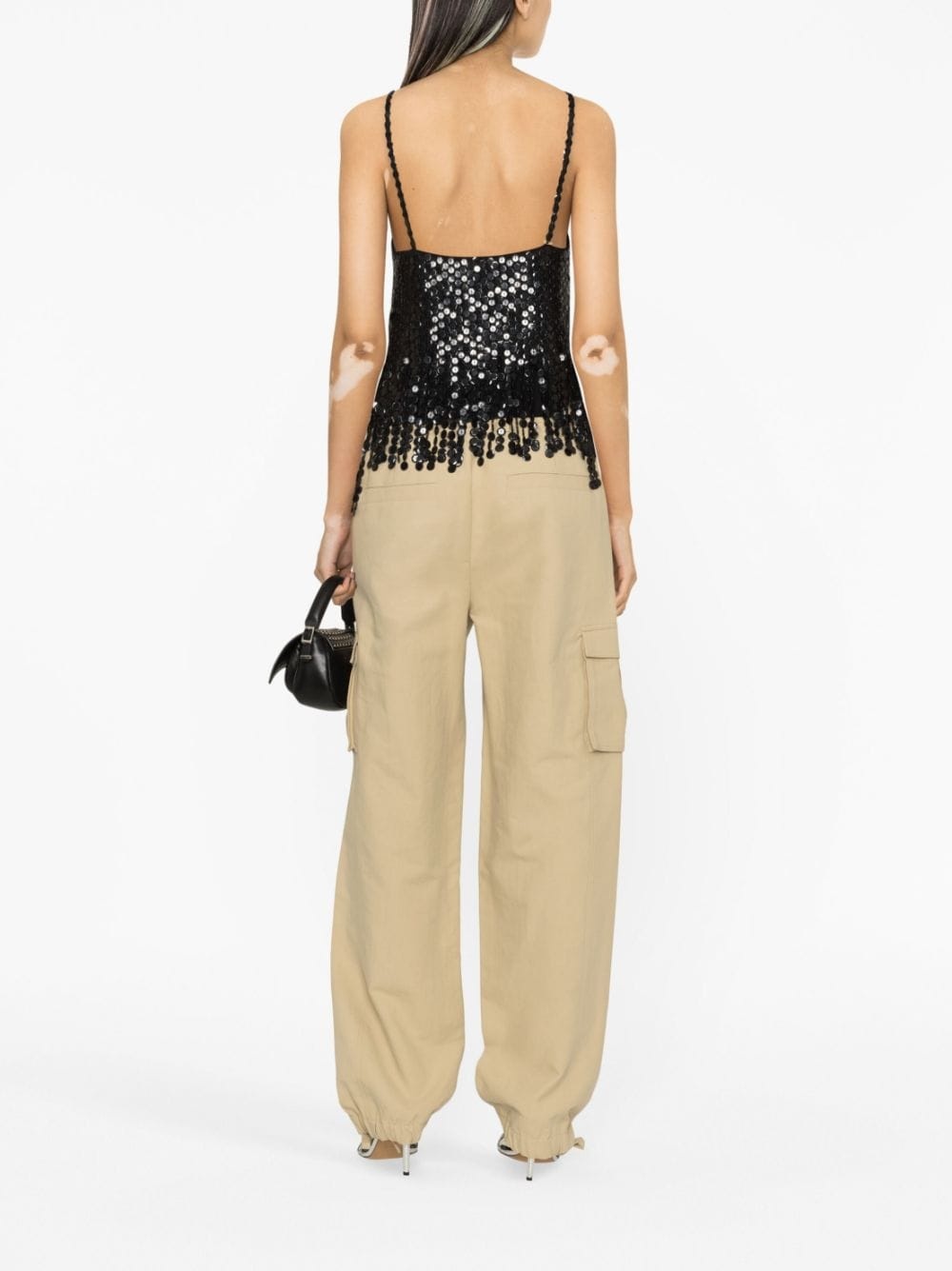 layered sequin-embellished top - 3