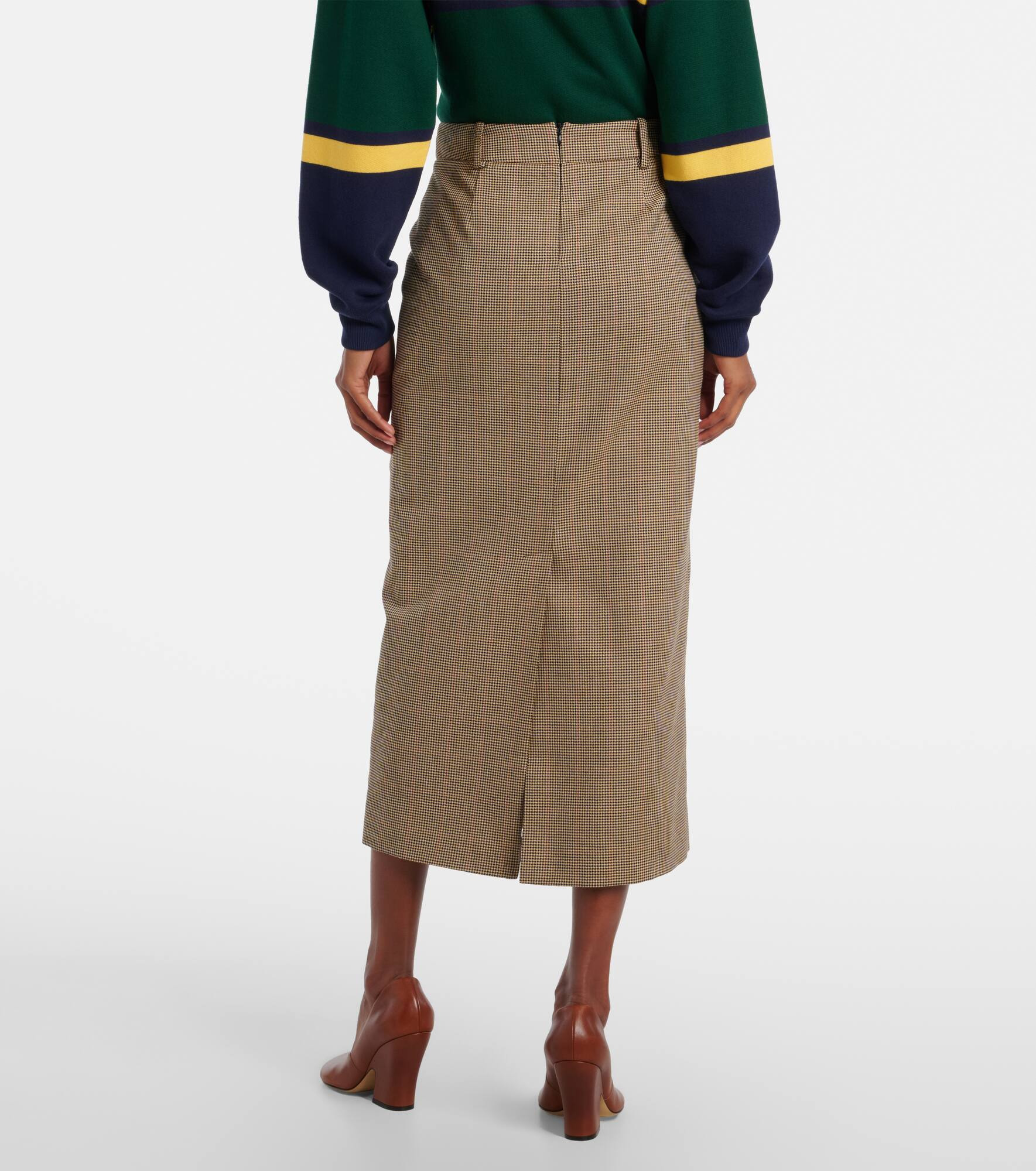 Alrose houndstooth midi skirt - 5