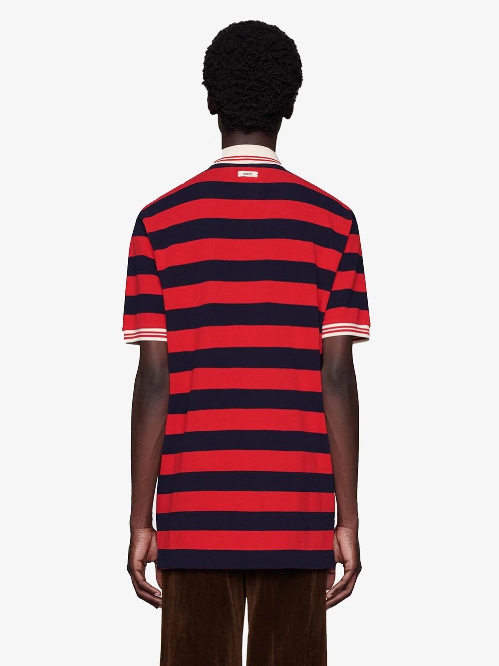 x Disney appliquéd striped polo shirt - 4