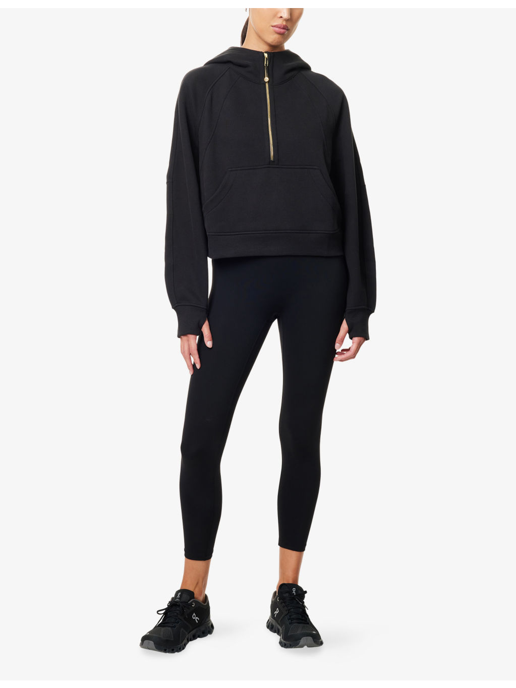 Scuba Oversized Half-Zip Cotton-Blend Hoody - 2