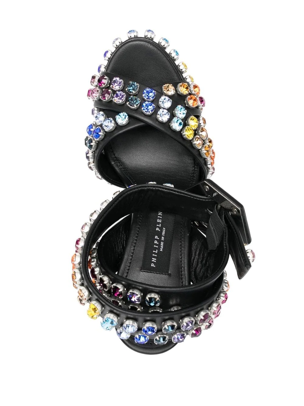 135mm crystal-embellished platform sandals - 4