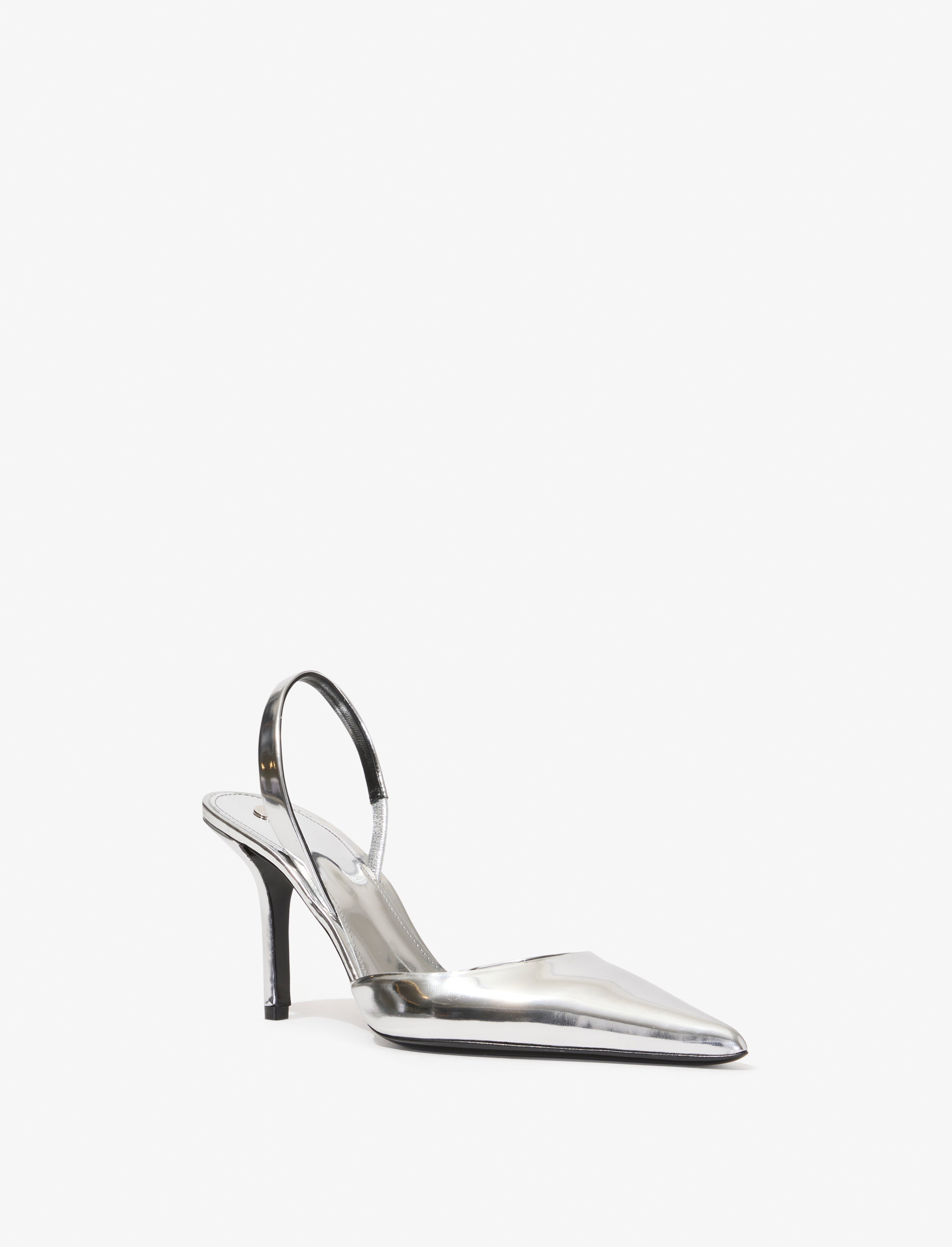 Slash Slingback Pumps in Mirrored Metallic - 2