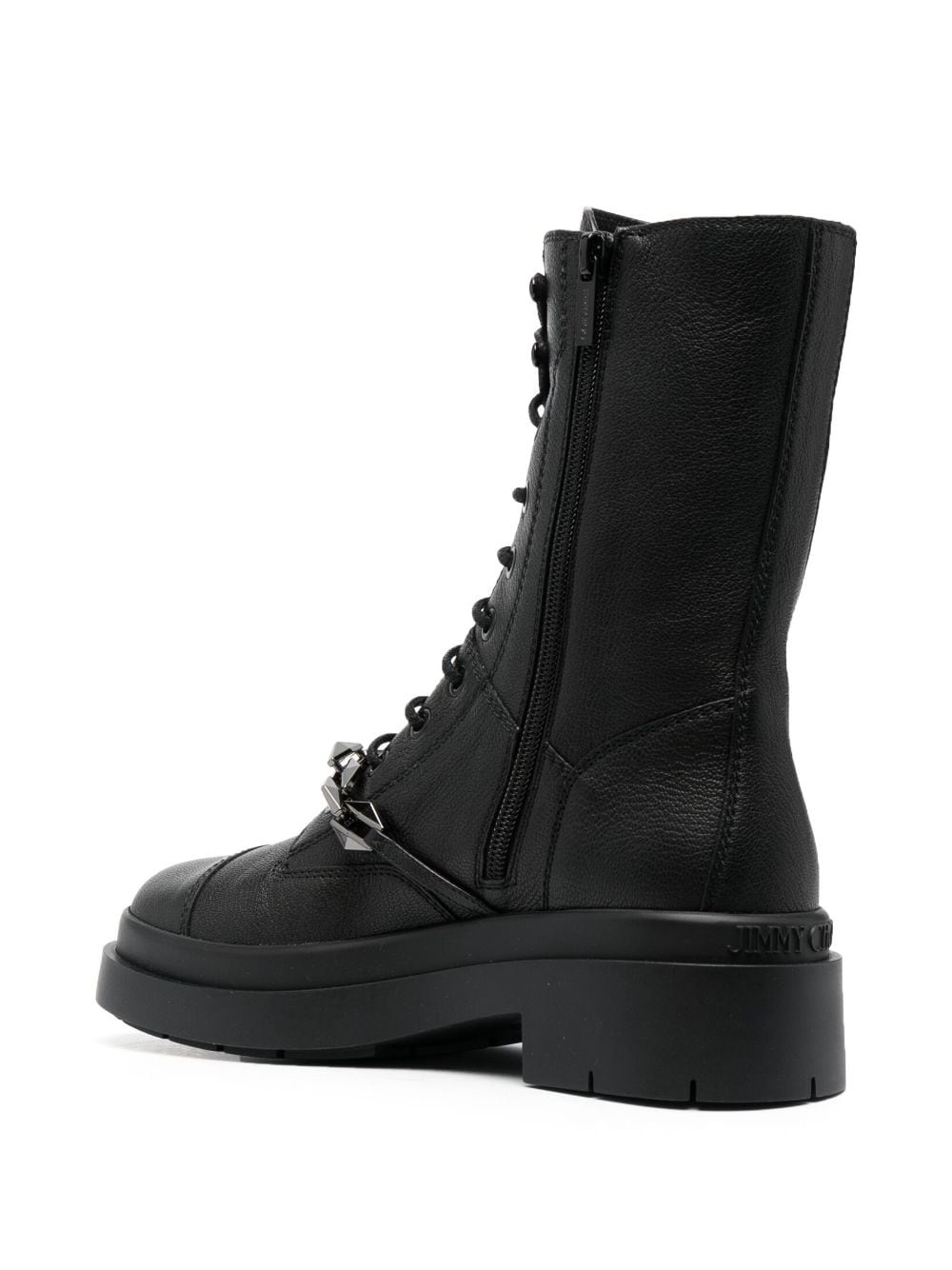 Nari grained-texture leather boots - 3