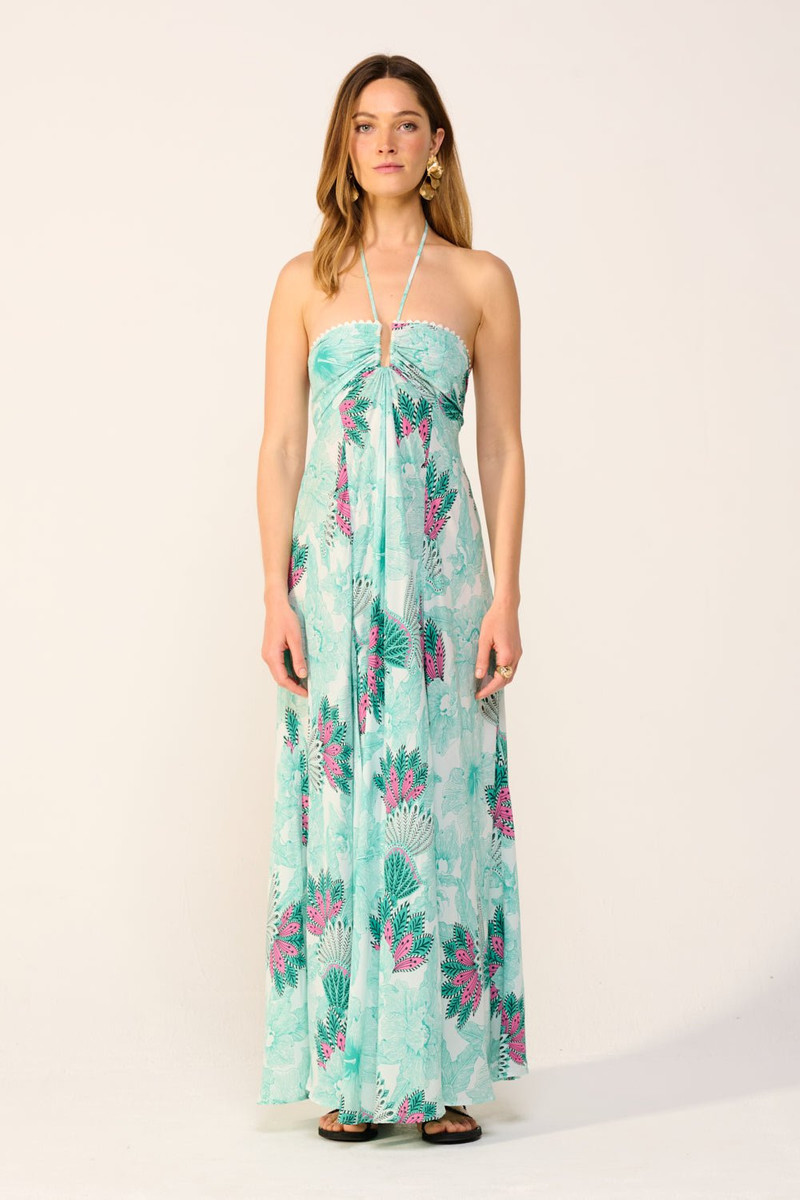 Long Dress Carla - Green Padang 1