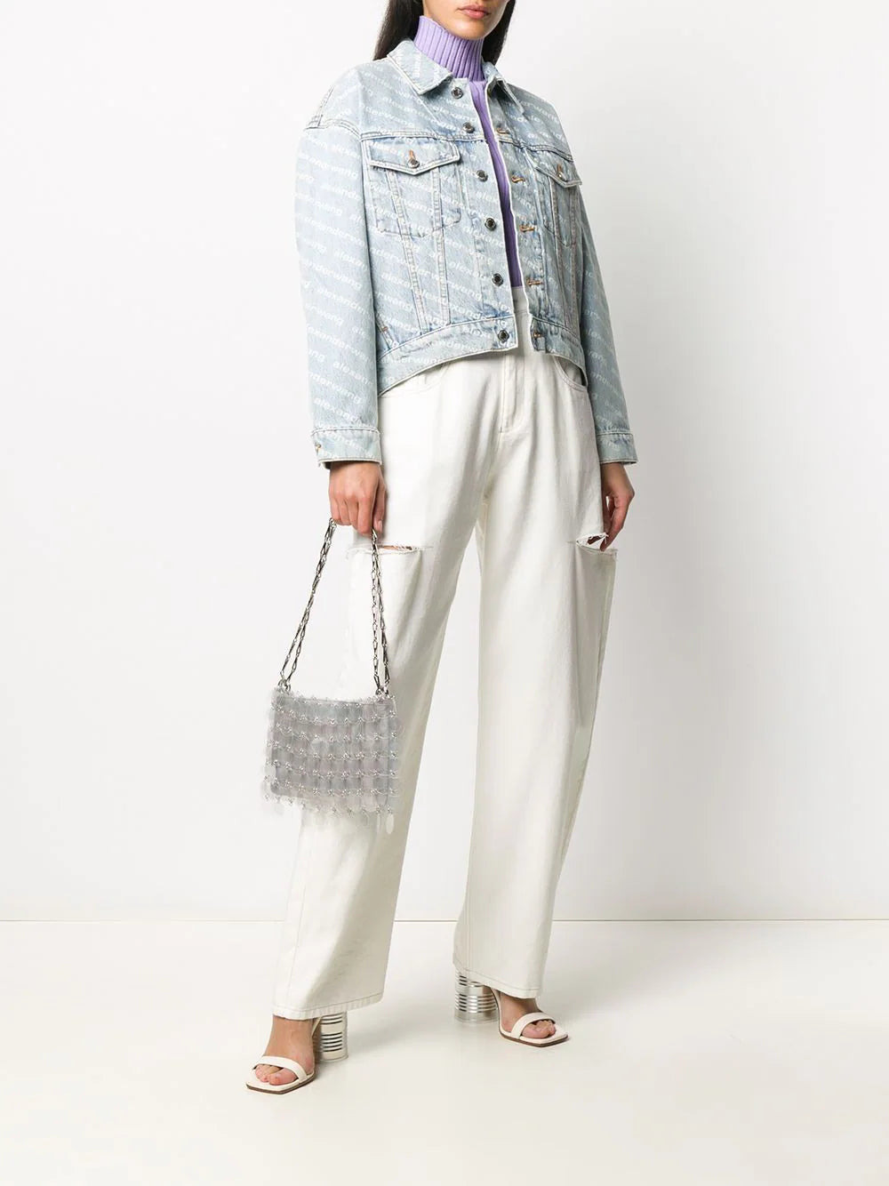 Falling Back Logo Jacket In Denim - 2