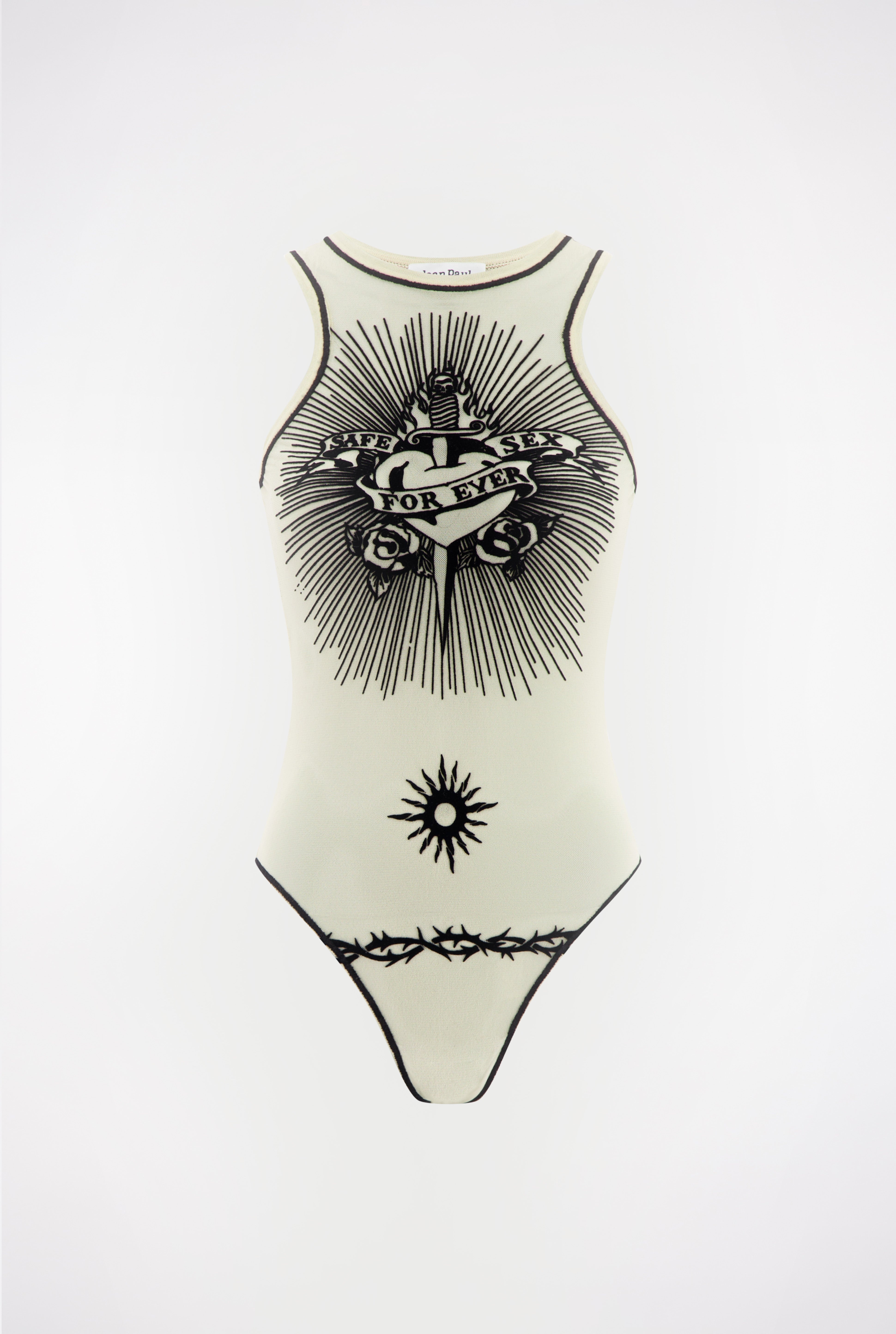 THE WHITE SAFE SEX TATTOO BODYSUIT - 1