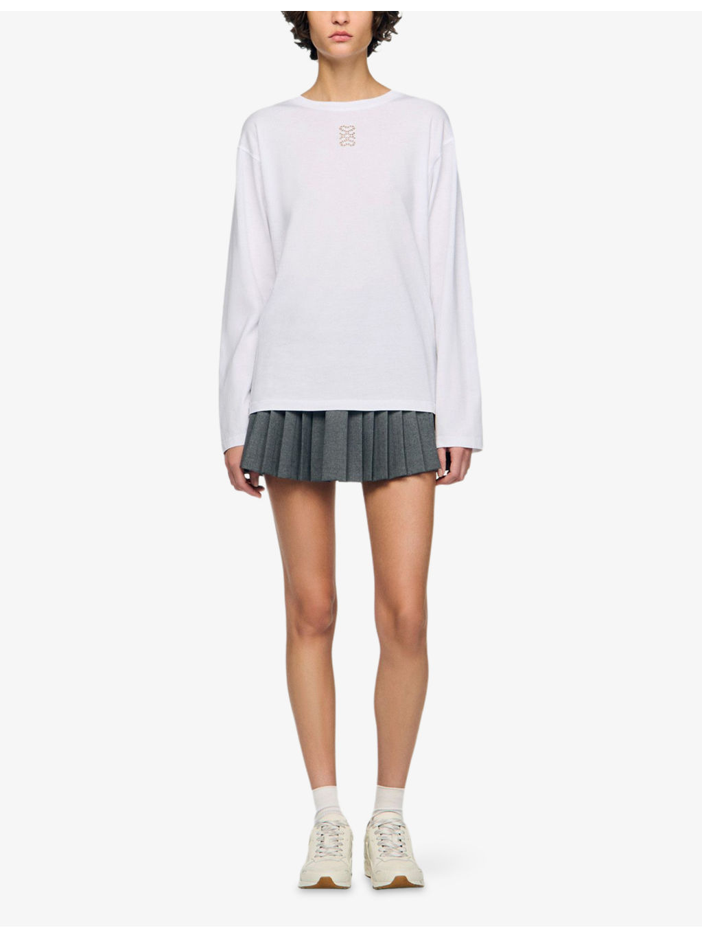 Brand-Embroidered Long-Sleeved Cotton-Jersey T-Shirt - 2