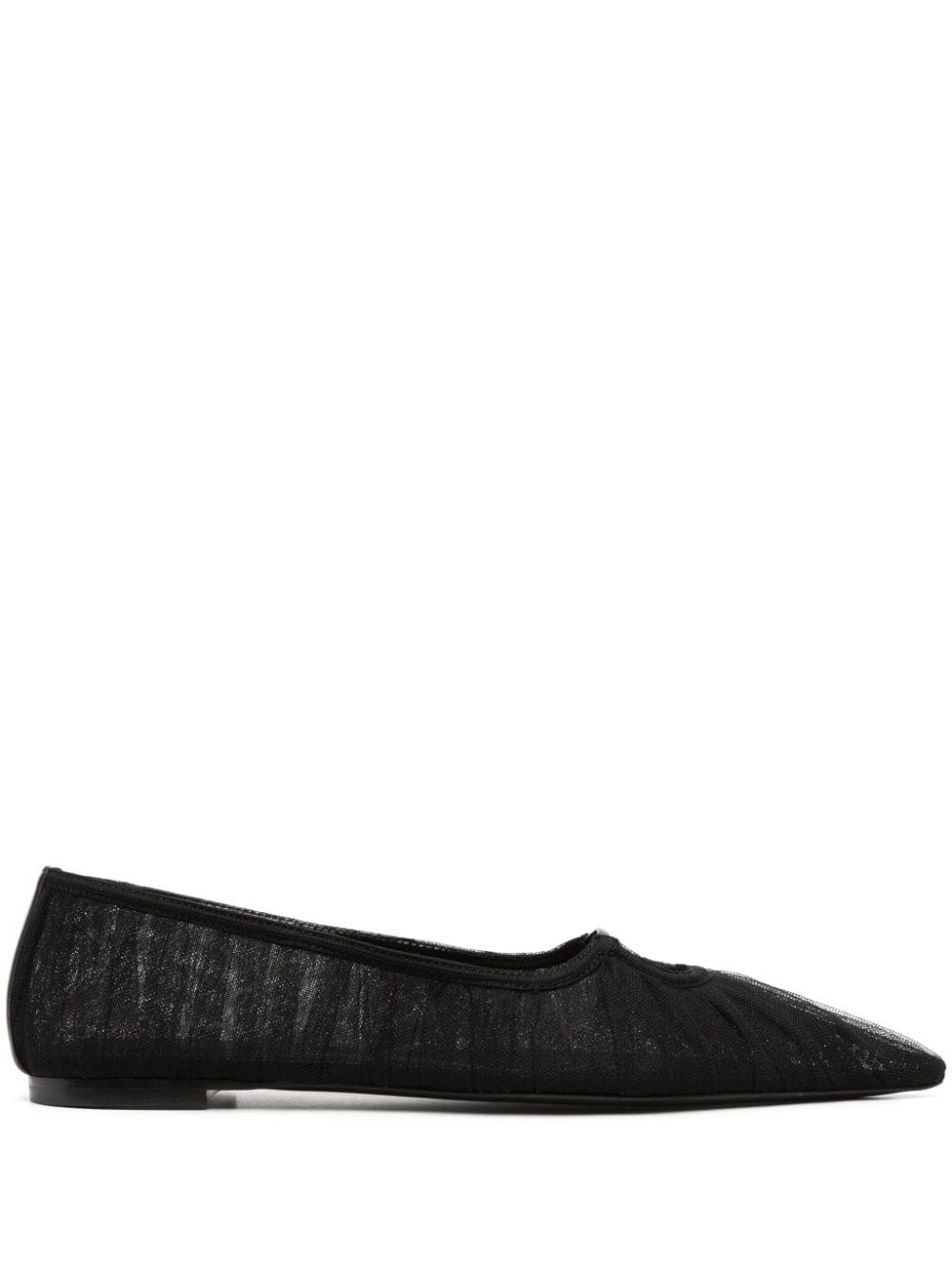 pointed-toe mesh ballerina shoes - 2