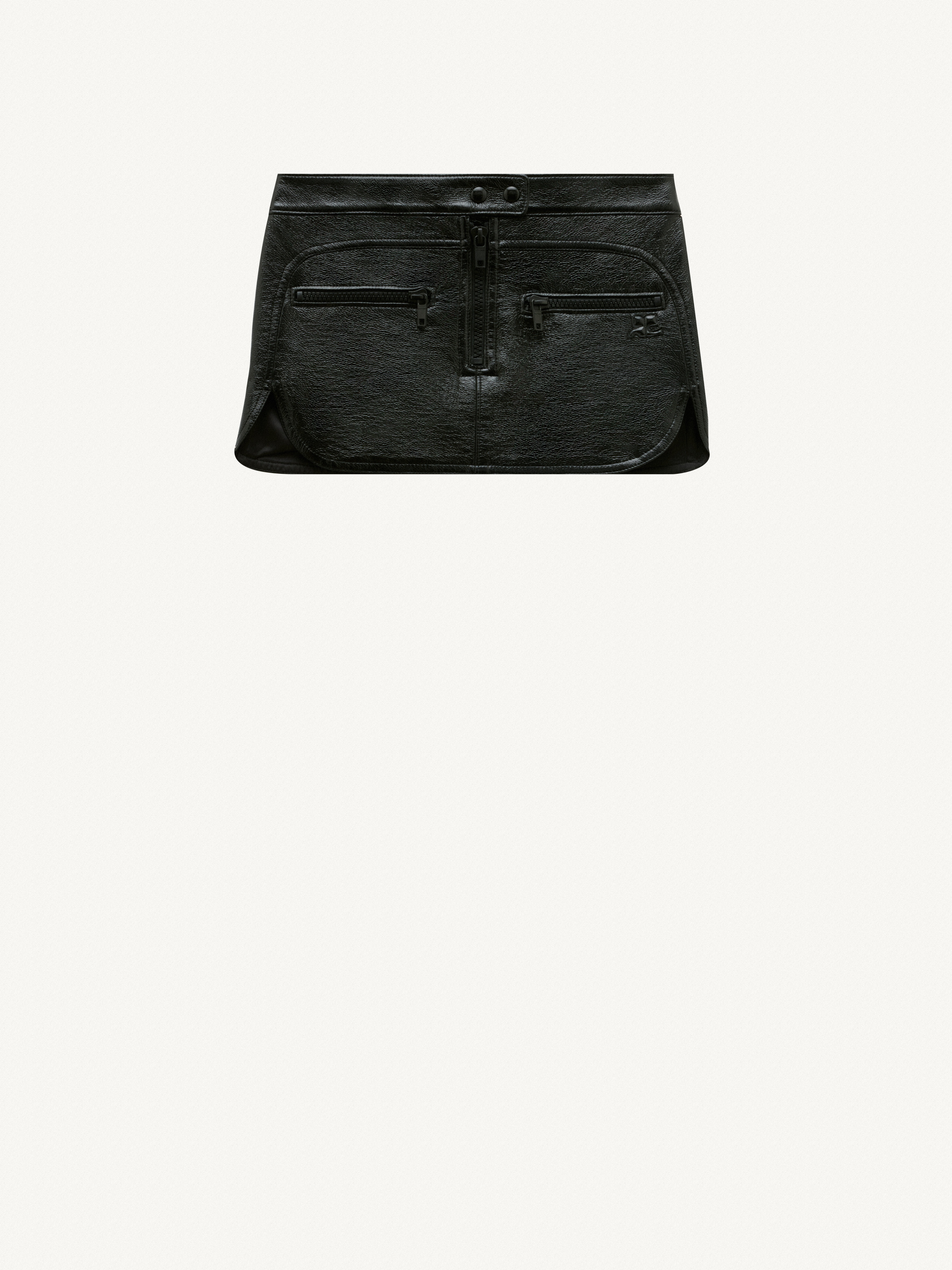 BIKER VINYL SKIRT - 1