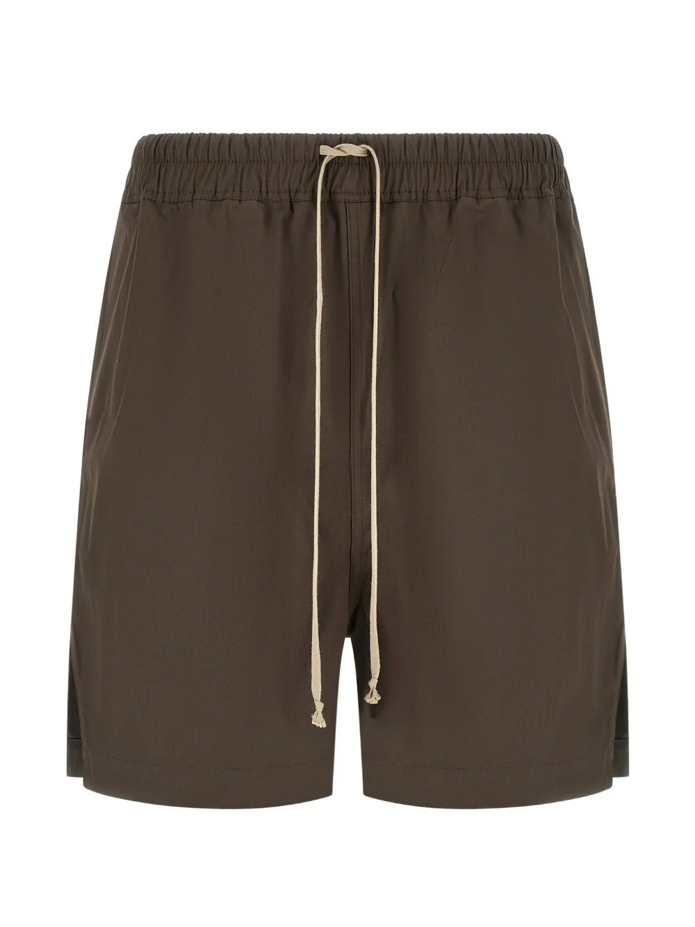 drawstring-waist side-slit shorts - 1