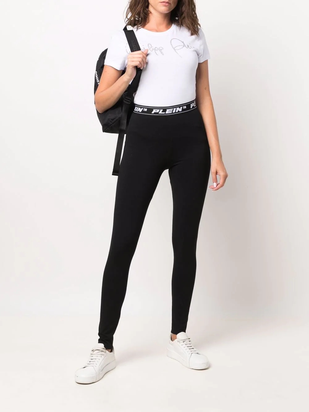 logo-waistband leggings - 2