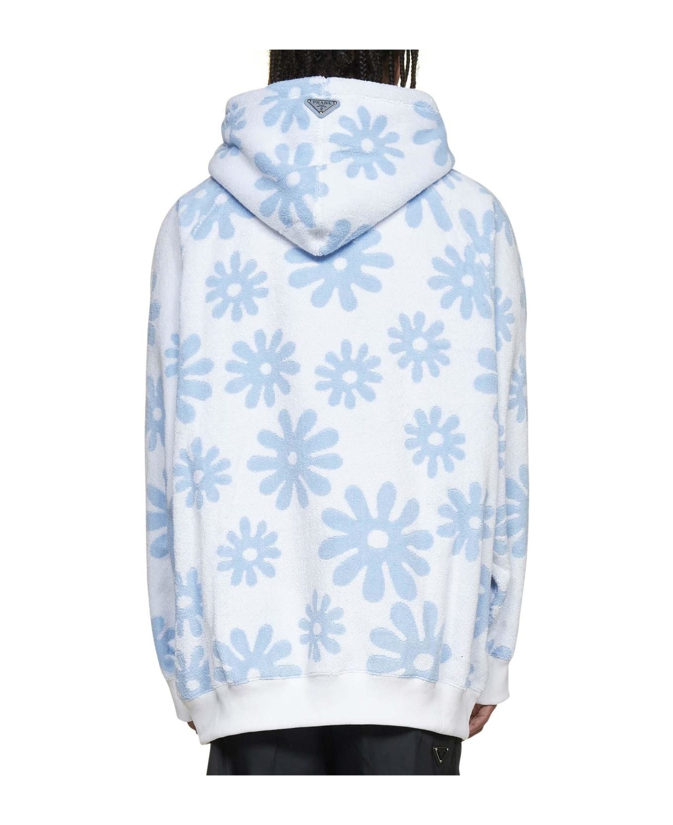 Flower Print Drawstring Hoodie - 2