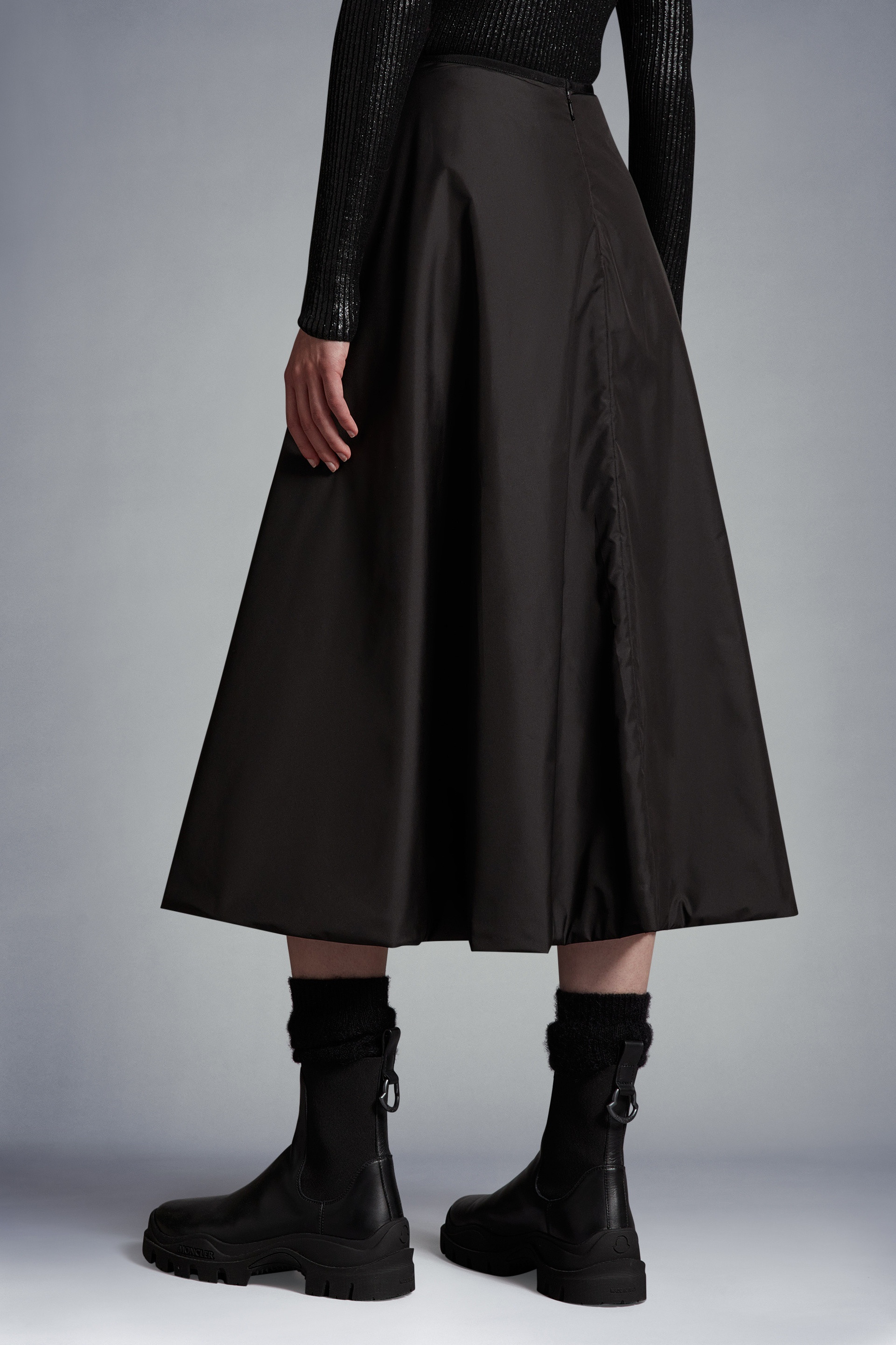 Taffeta Midi Skirt - 5